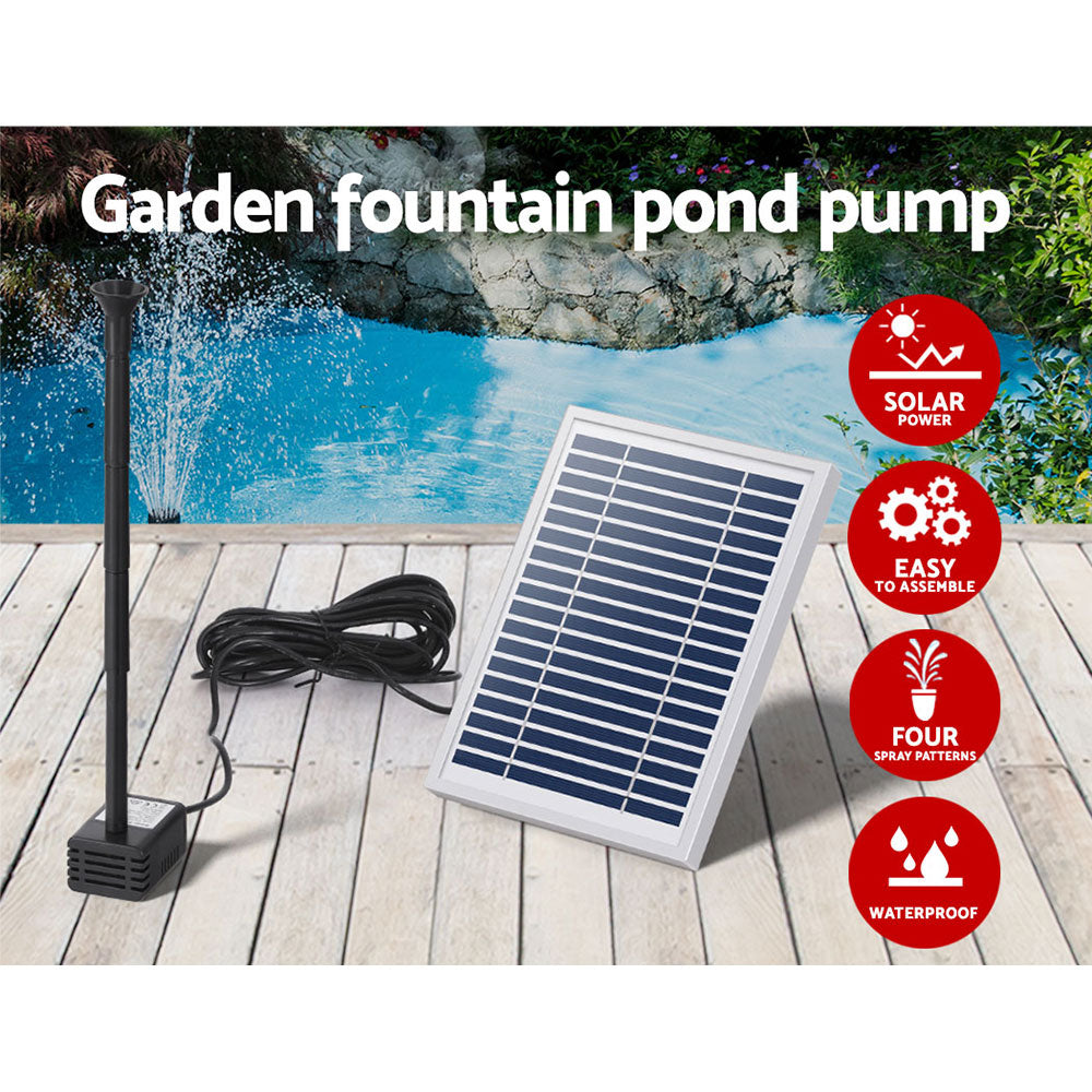 Gardeon Solar Pond Pump Submersible Powered Garden Pool Water Fountain Kit 4