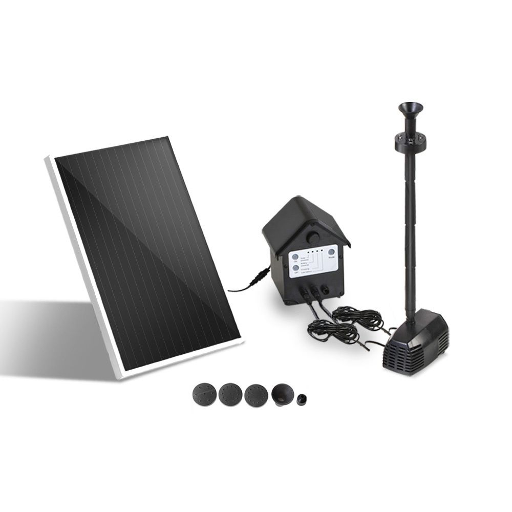 Gardeon Solar Pond Pump Submersible Water Fountain with Battery Kit LED Lights 4FT Bedworld