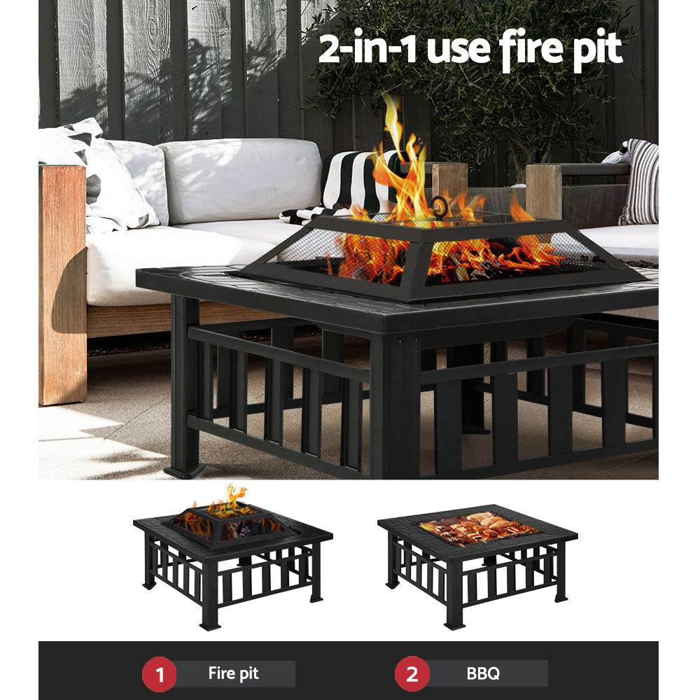 Grillz Fire Pit BBQ Grill 2-