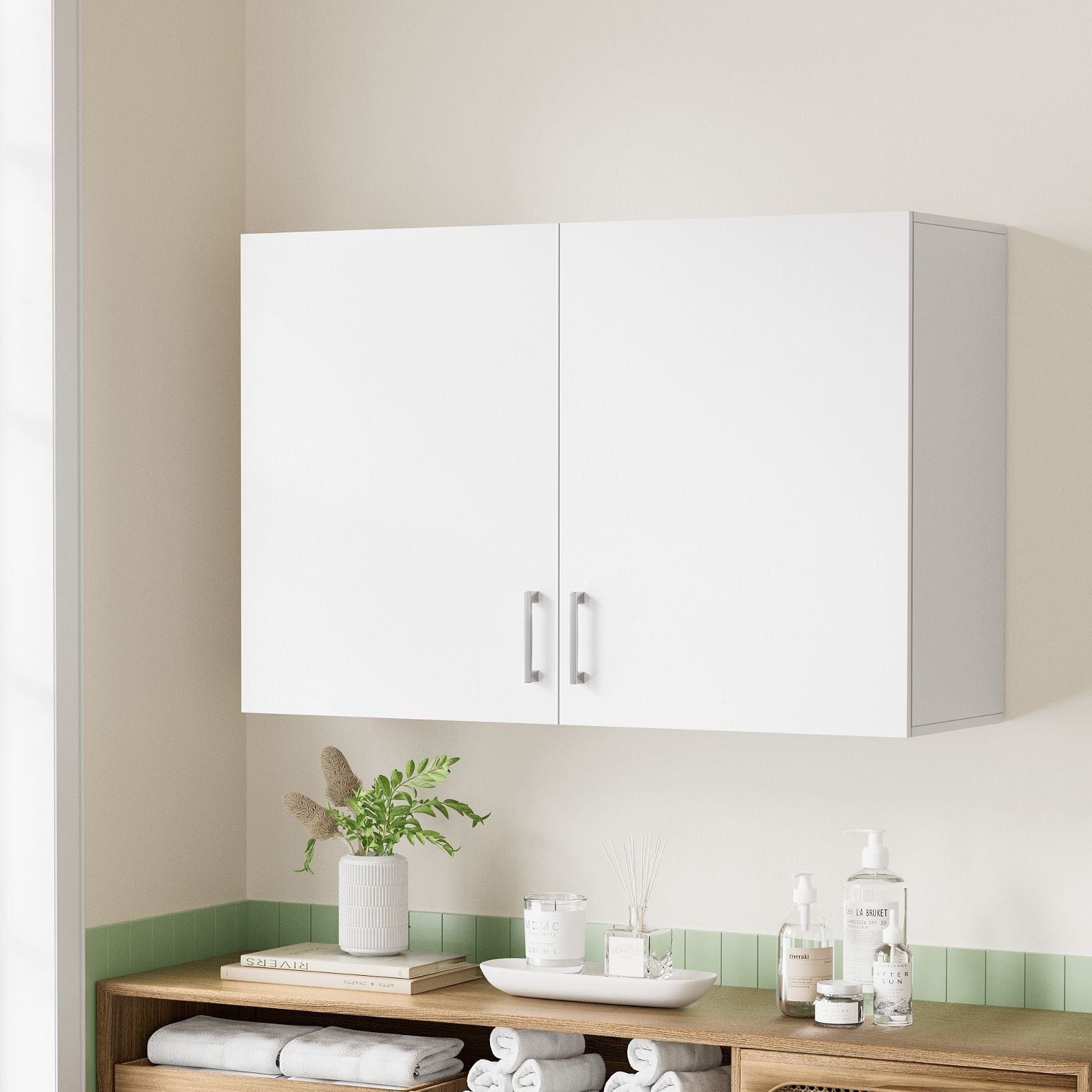 Artiss Bathroom Storage Cabinets 900mm Wall Mounted Medicine Cabinet Cupboard Bedworld