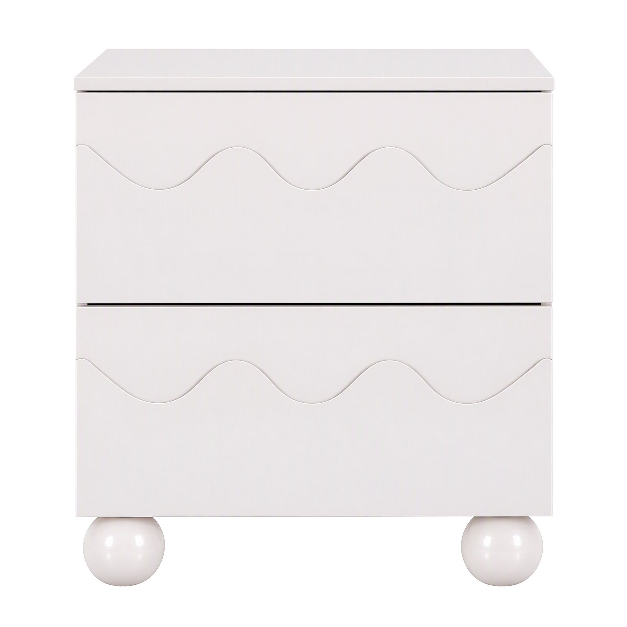 Artiss Bedside Table Nightstand 2 Drawers Storage Side Cabinet Beige Bedworld
