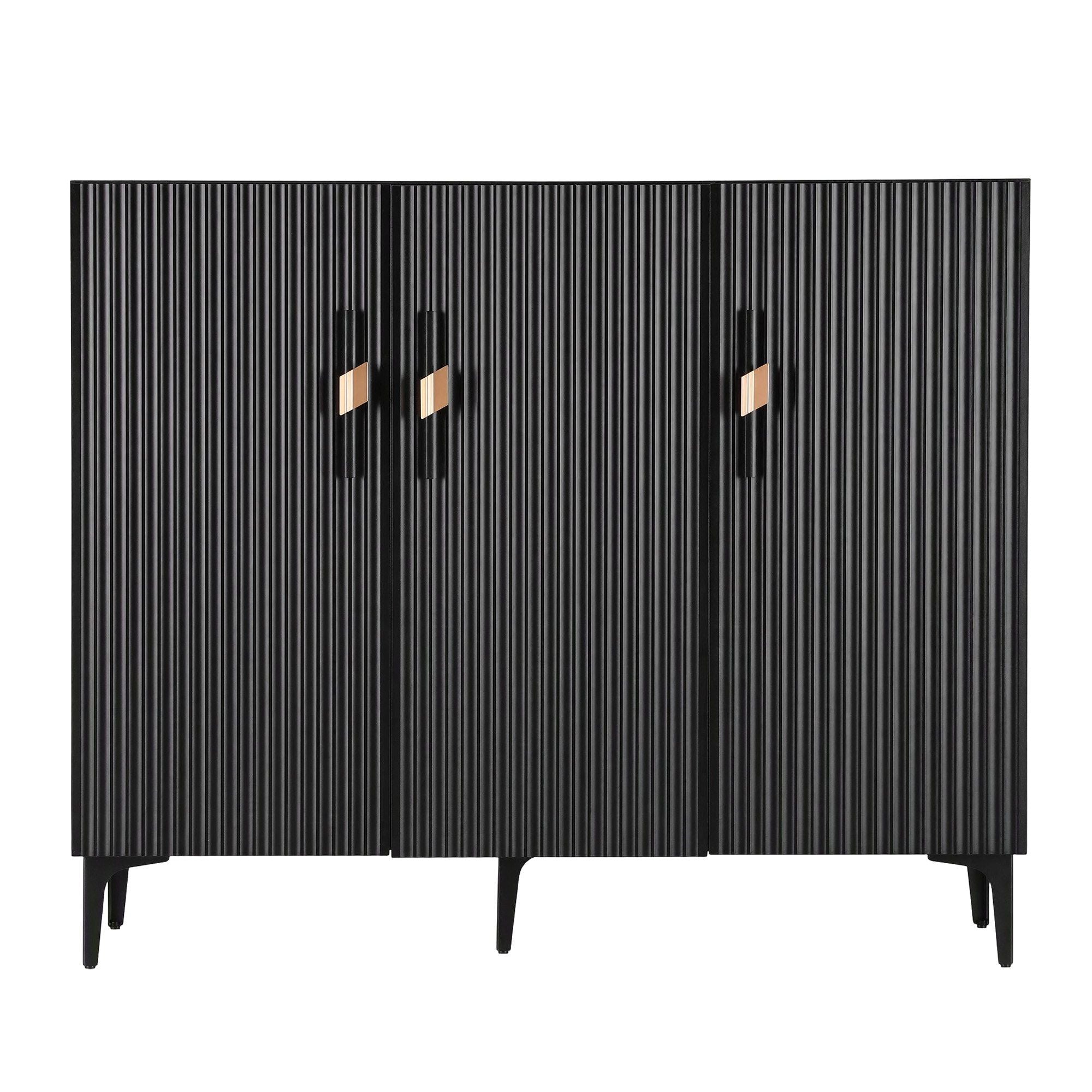 Artiss Shoe Cabinet Fluted Style 25 Pairs Shoe Storage Cupboard Black Bedworld