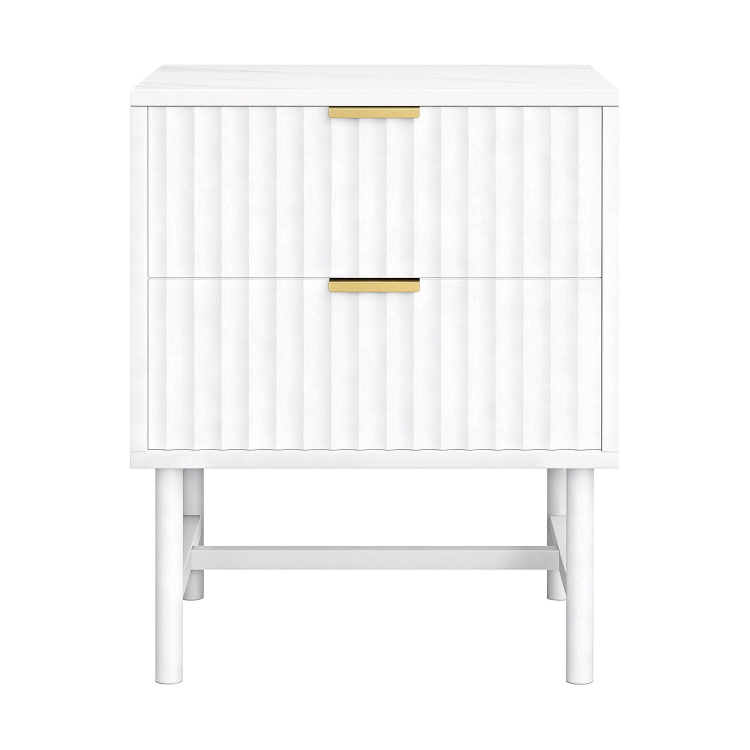 Artiss 2X Bedside Table White Nightstand 2 Drawers Bedworld