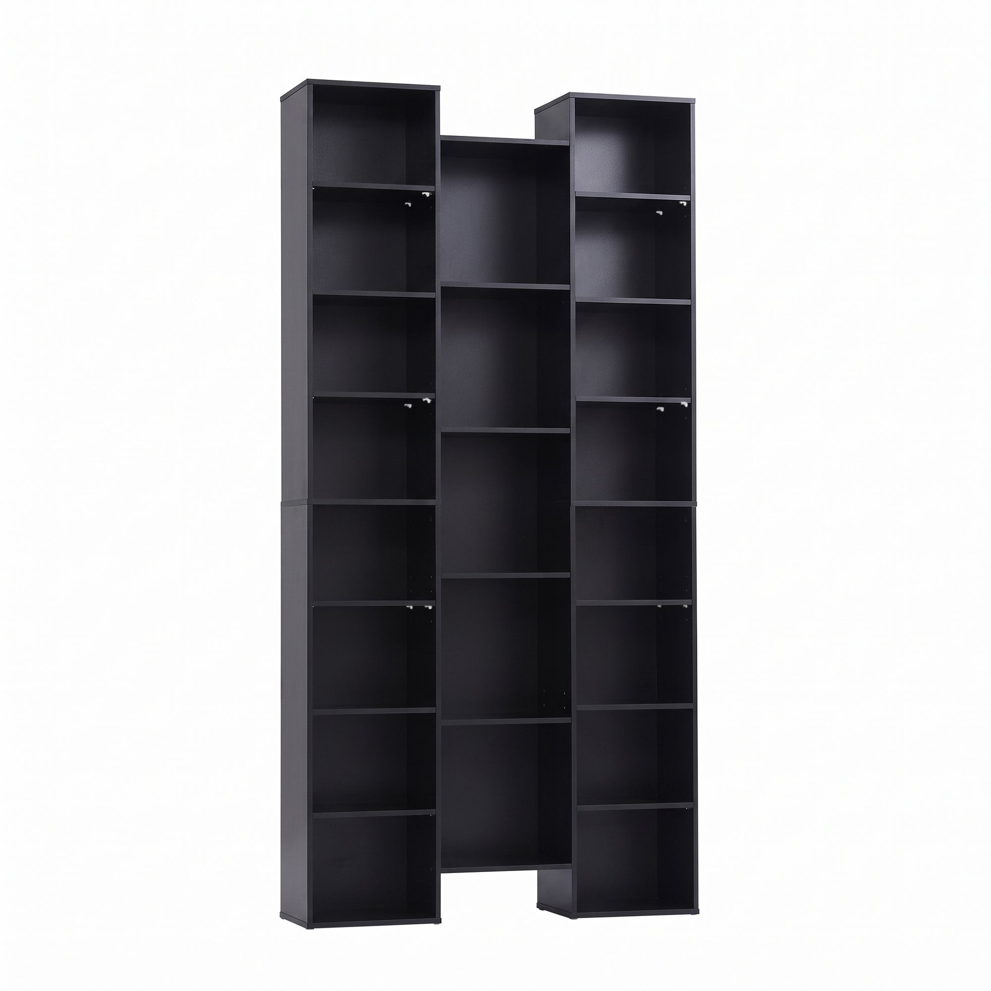 Artiss Bookshelf Display Shelves CD DVD Storage Rack Tall Bookcase Black Bedworld