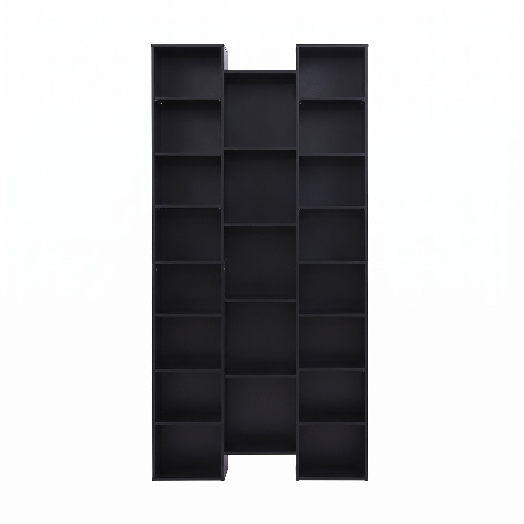 Artiss Bookshelf Display Shelves CD DVD Storage Rack Tall Bookcase Black Bedworld
