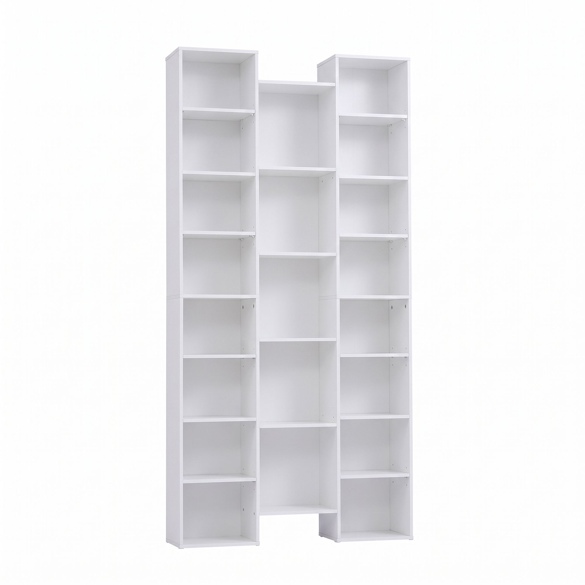 Artiss Bookshelf Display Shelves CD DVD Storage Rack Tall Bookcase White Bedworld
