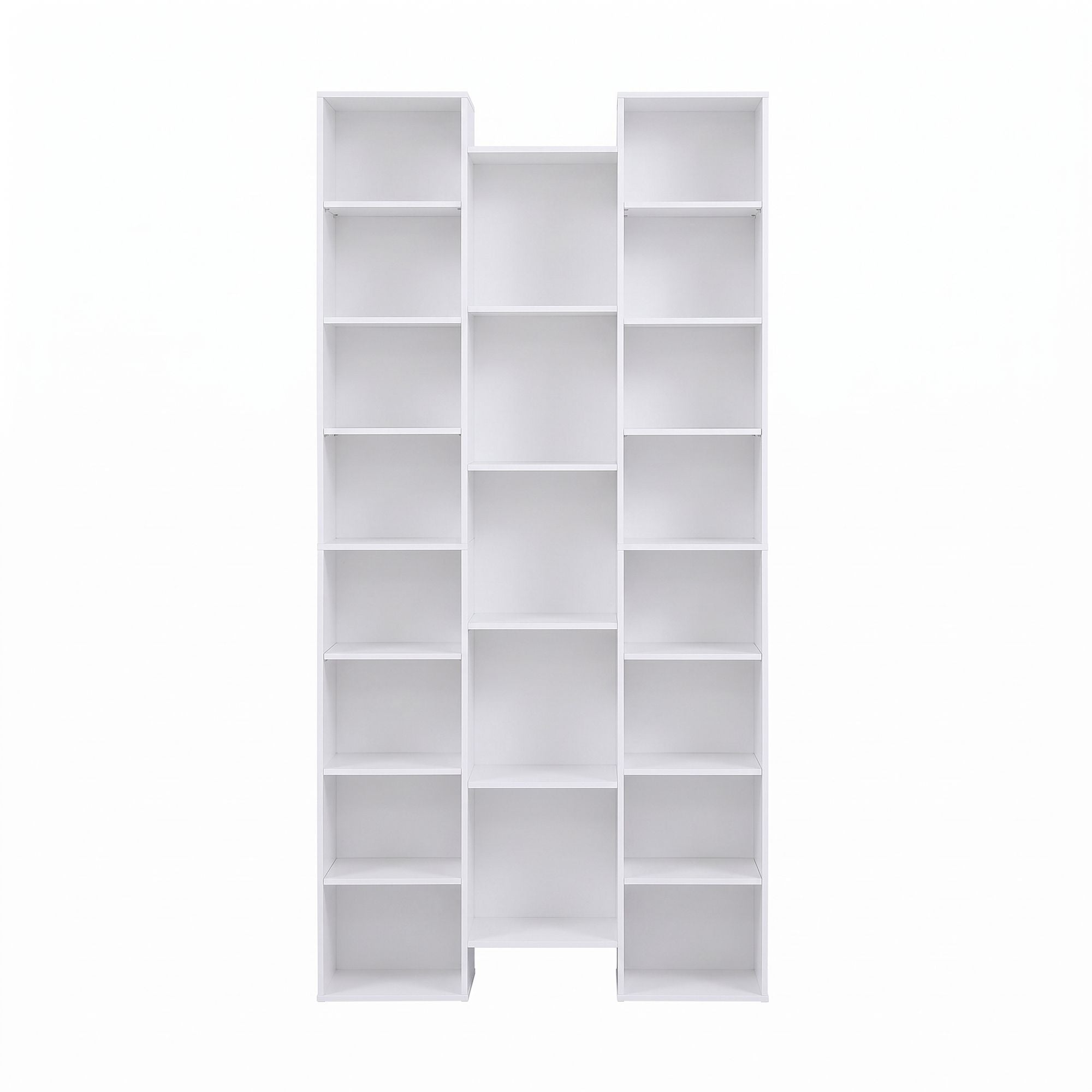 Artiss Bookshelf Display Shelves CD DVD Storage Rack Tall Bookcase White Bedworld