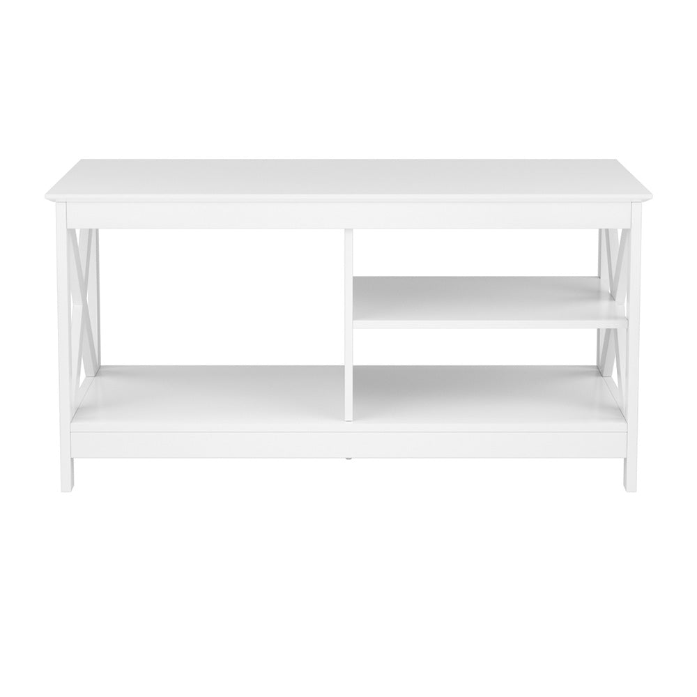 Artiss Coffee Table Storage Shelf White Bedworld