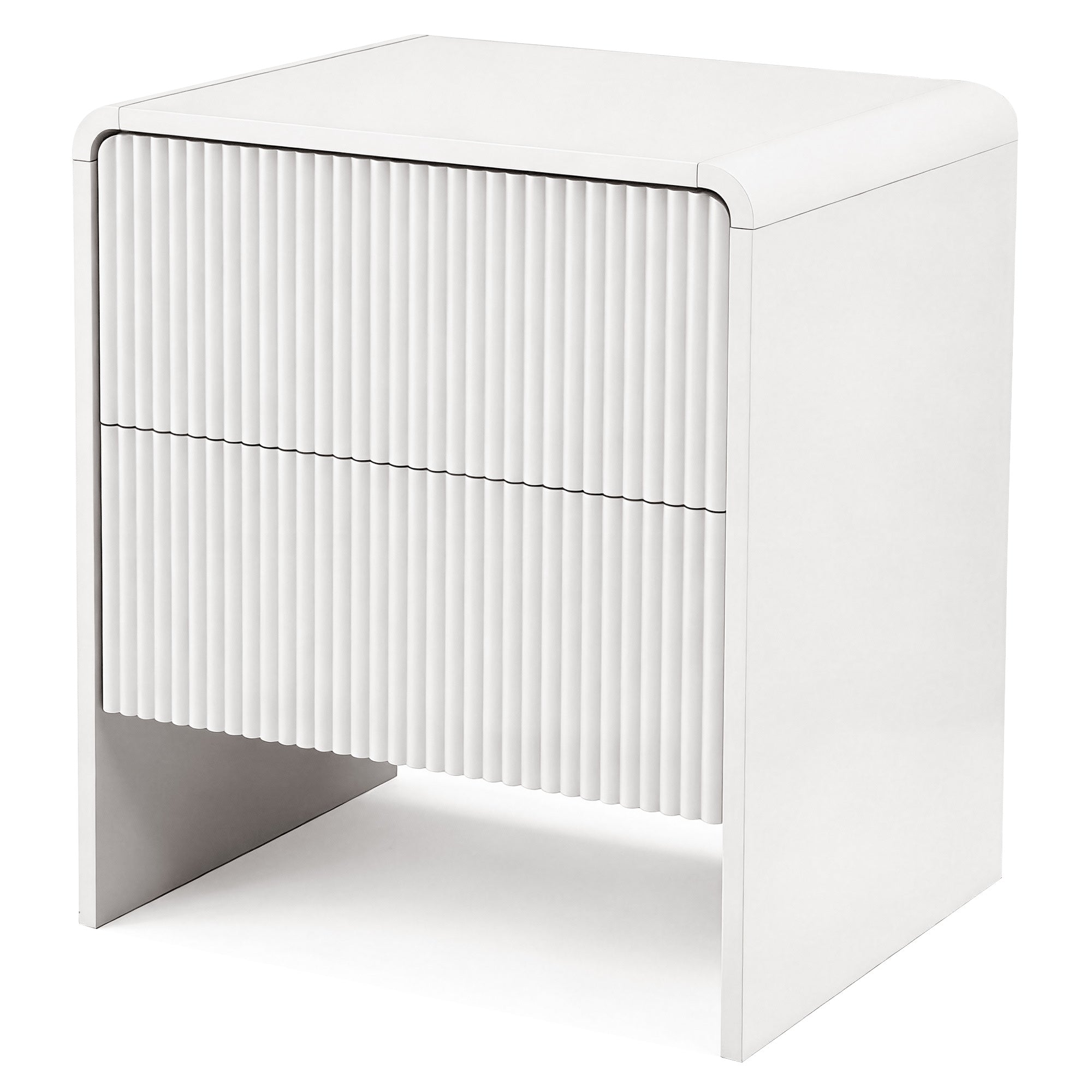 Artiss Bedside Table 2 Drawers - Beige Bedworld
