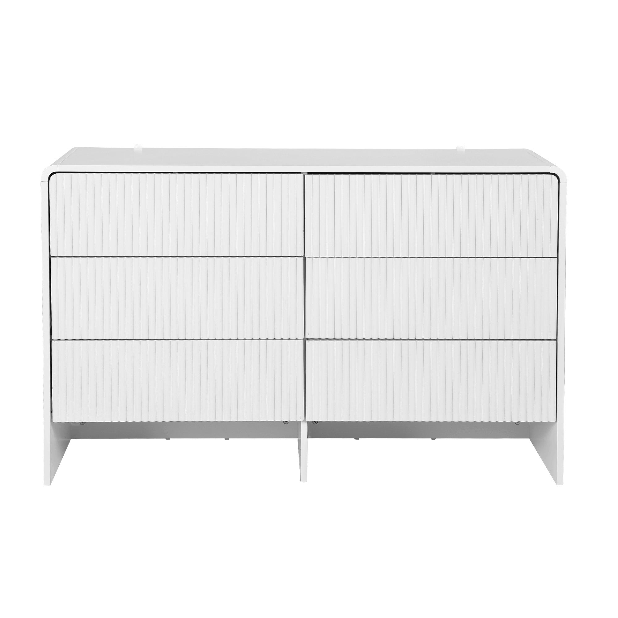 Artiss 6 Chest of Drawers Dresser Cabinet Beige Bedworld
