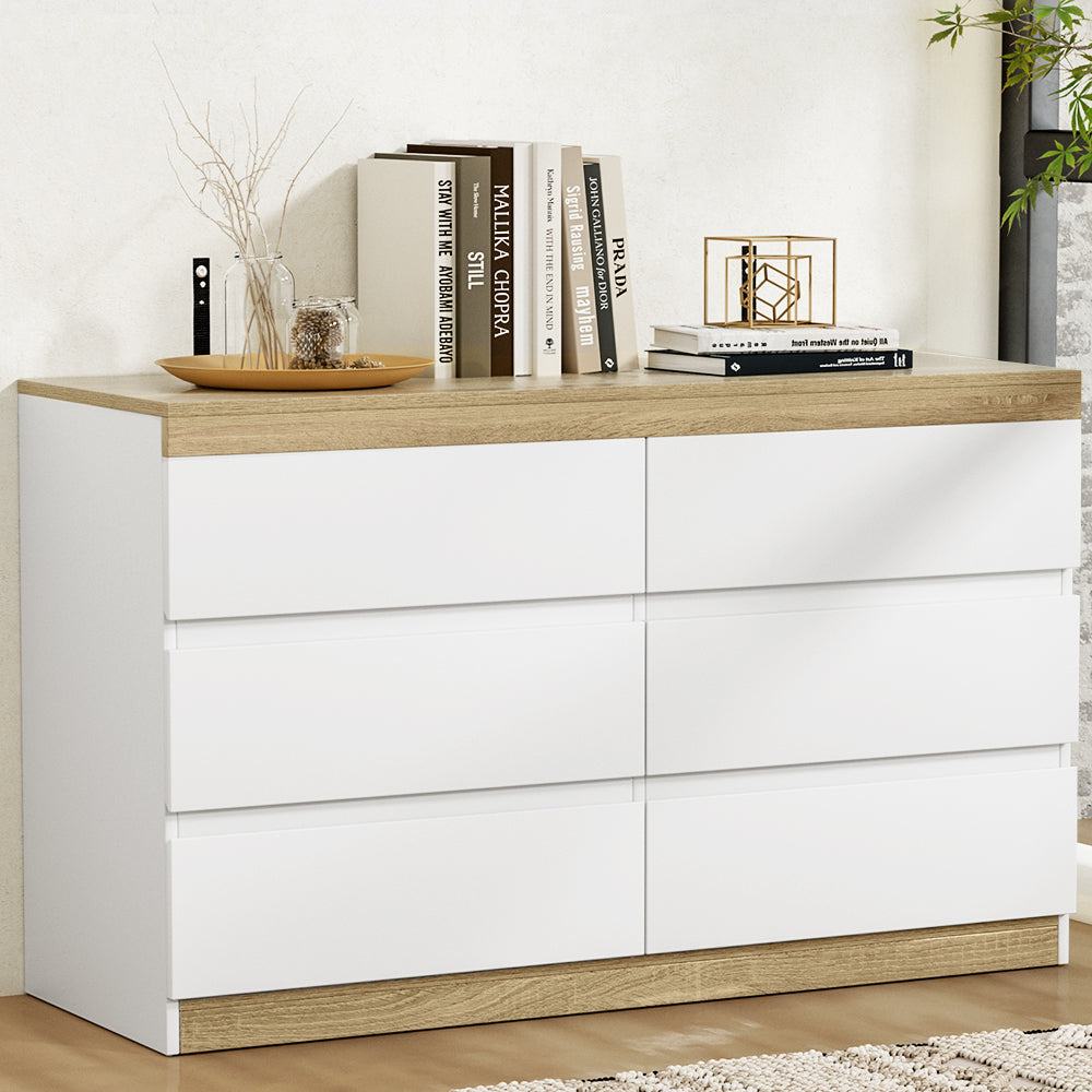 Drawers Cabinet Dresser Table Tallboy Storage Bedroom White