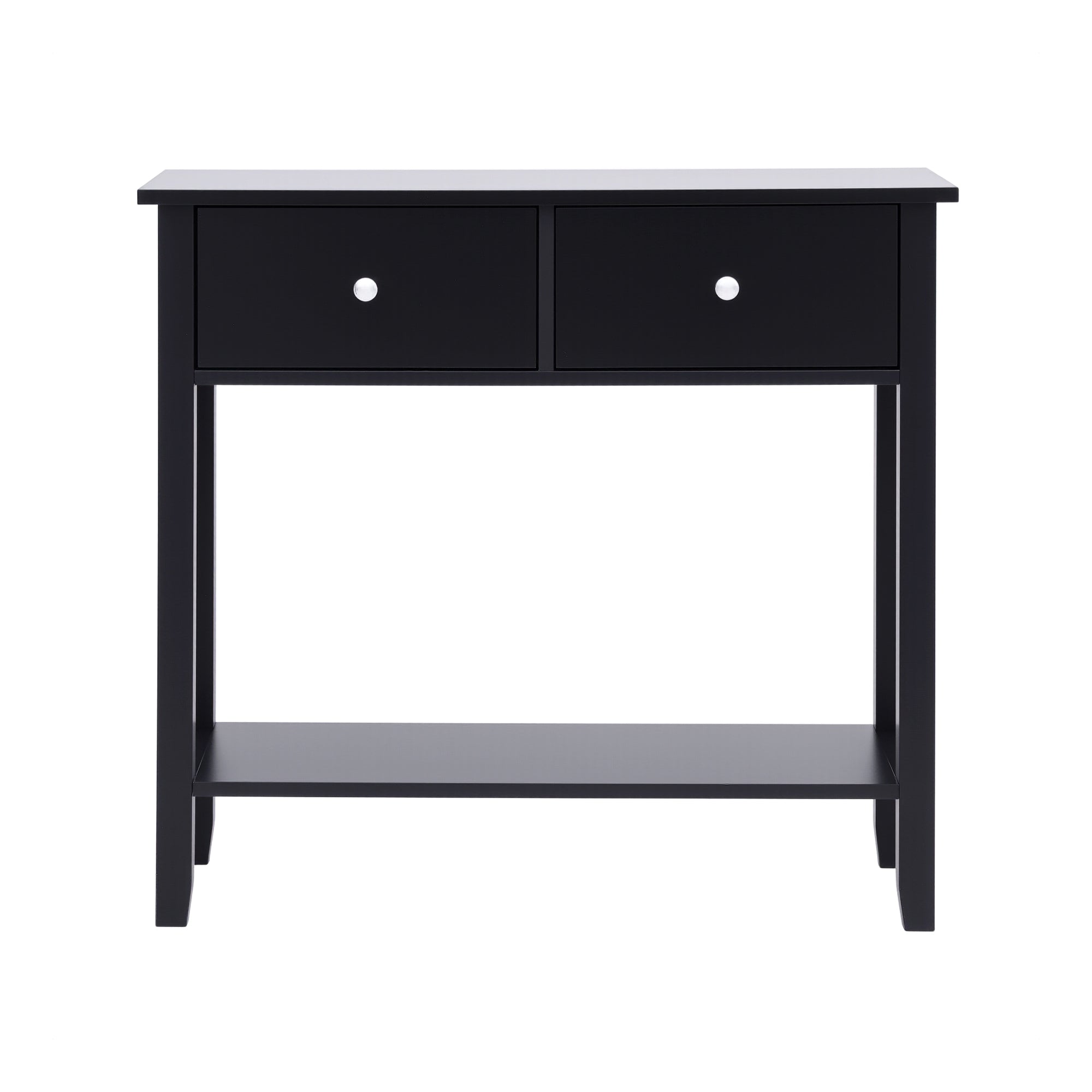 Artiss Console Table Hallway Sofa Entryway Entrance 2 Drawers 80CM Black Bedworld