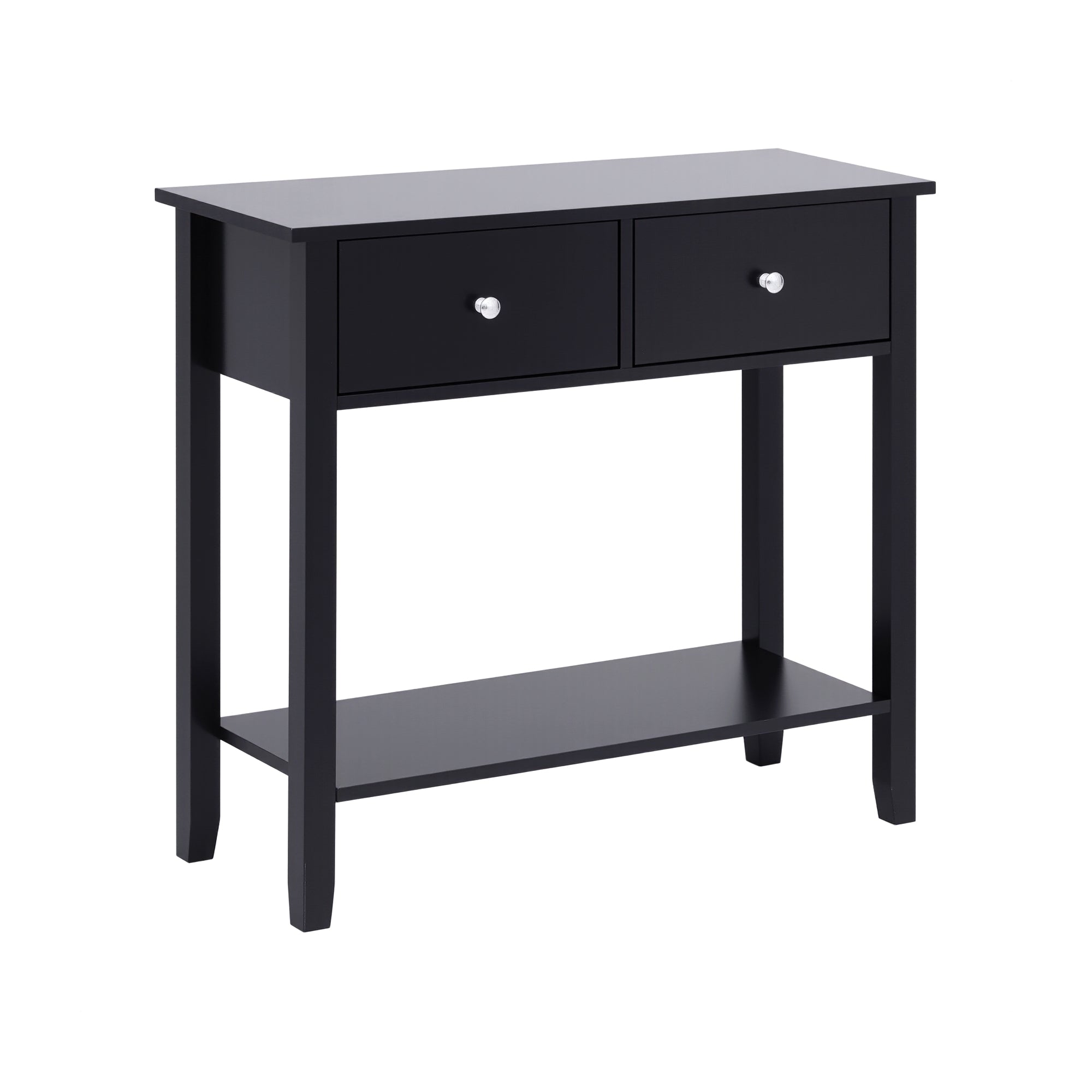 Artiss Console Table Hallway Sofa Entryway Entrance 2 Drawers 80CM Black Bedworld