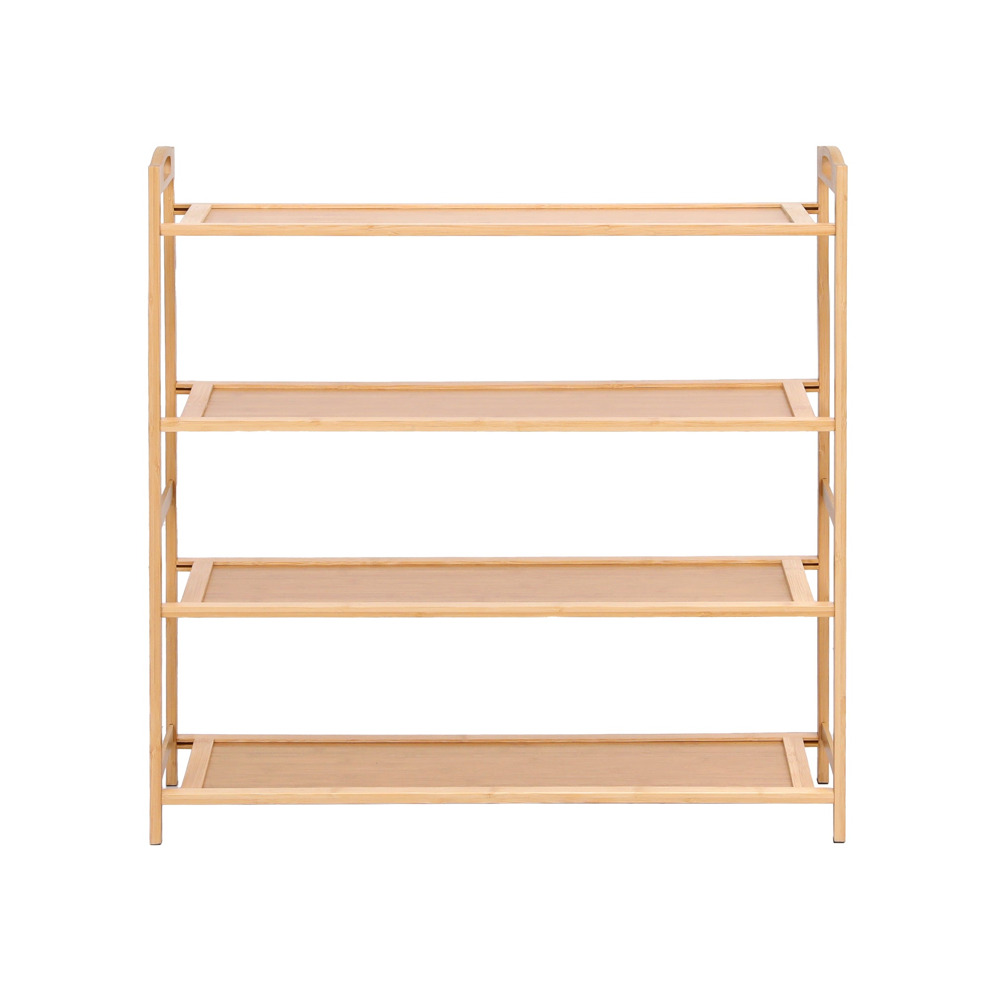 Artiss 4 Tier Shoe Rack Bamboo Storage Organiser Pine Bedworld