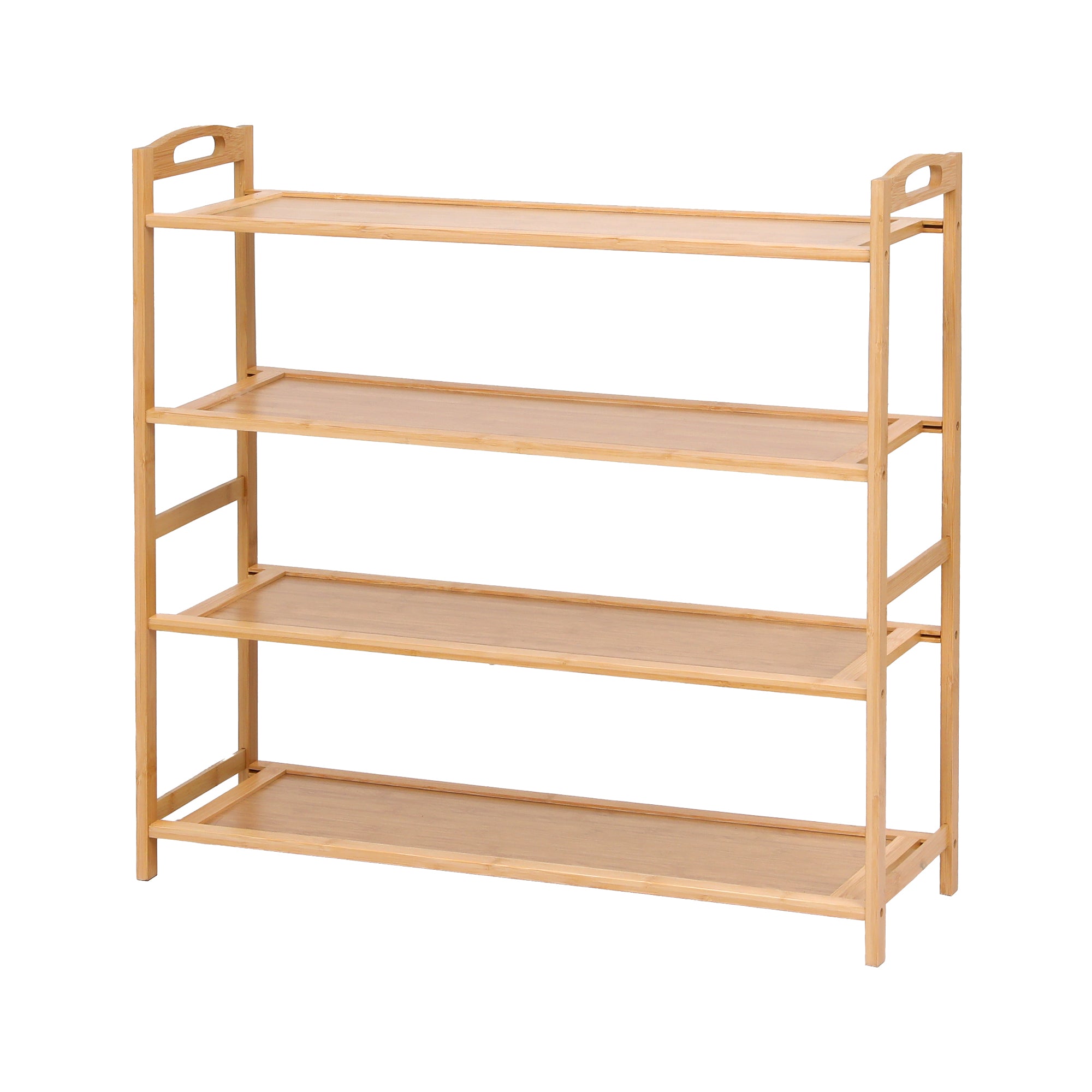 Artiss 4 Tier Shoe Rack Bamboo Storage Organiser Pine Bedworld