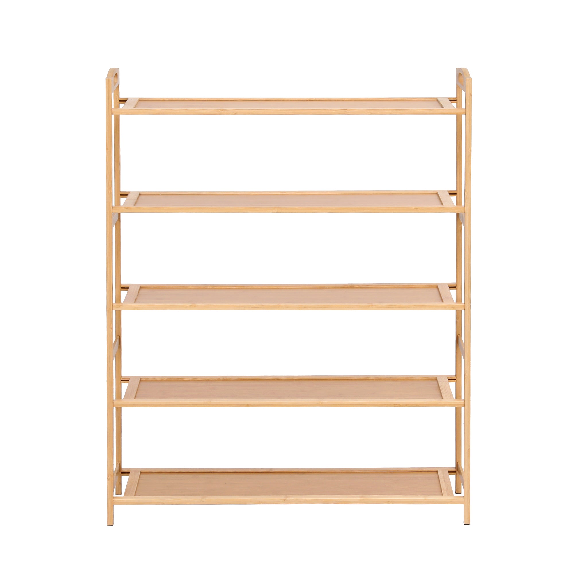Artiss 5 Tier Shoe Rack Bamboo Storage Organiser Pine Bedworld