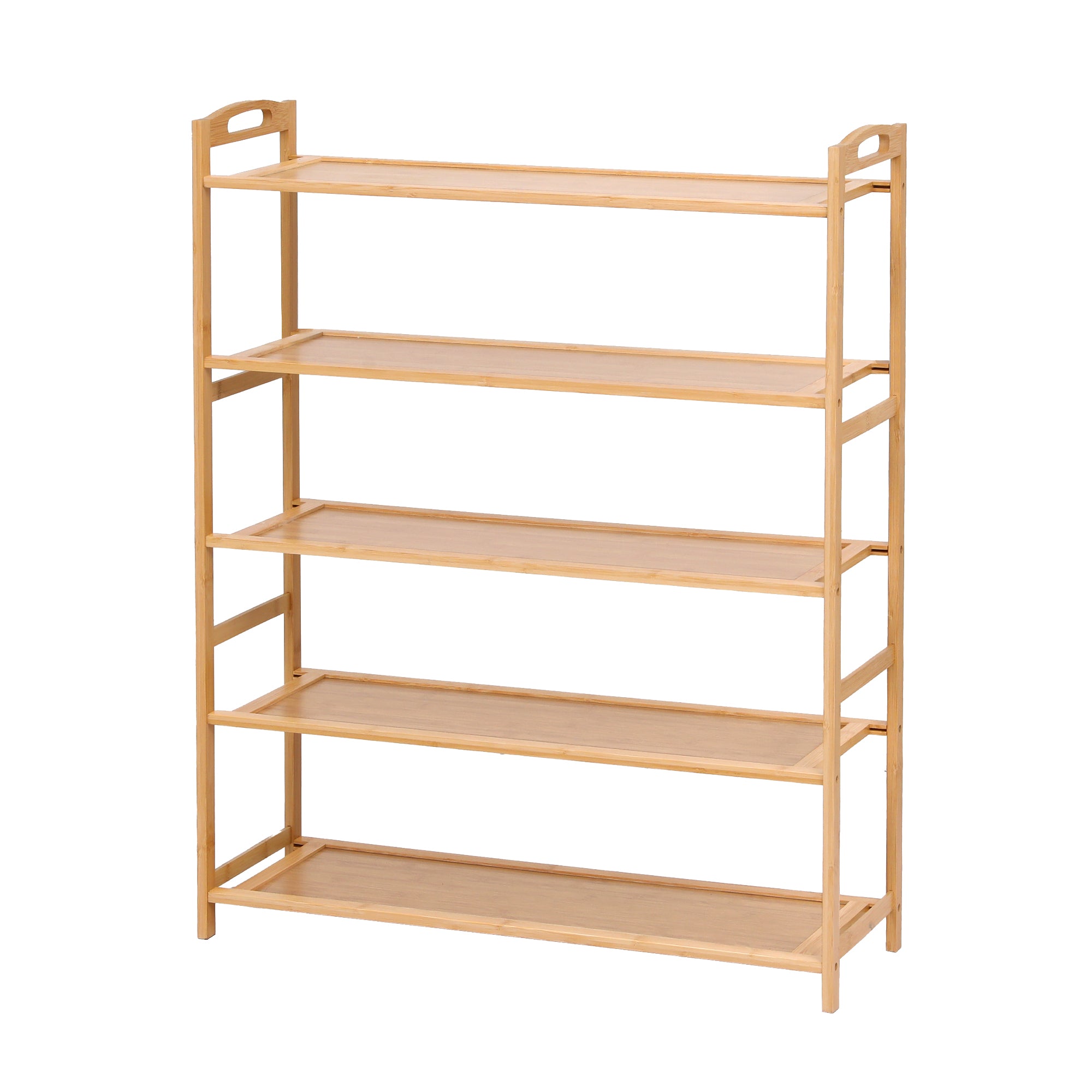 Artiss 5 Tier Shoe Rack Bamboo Storage Organiser Pine Bedworld