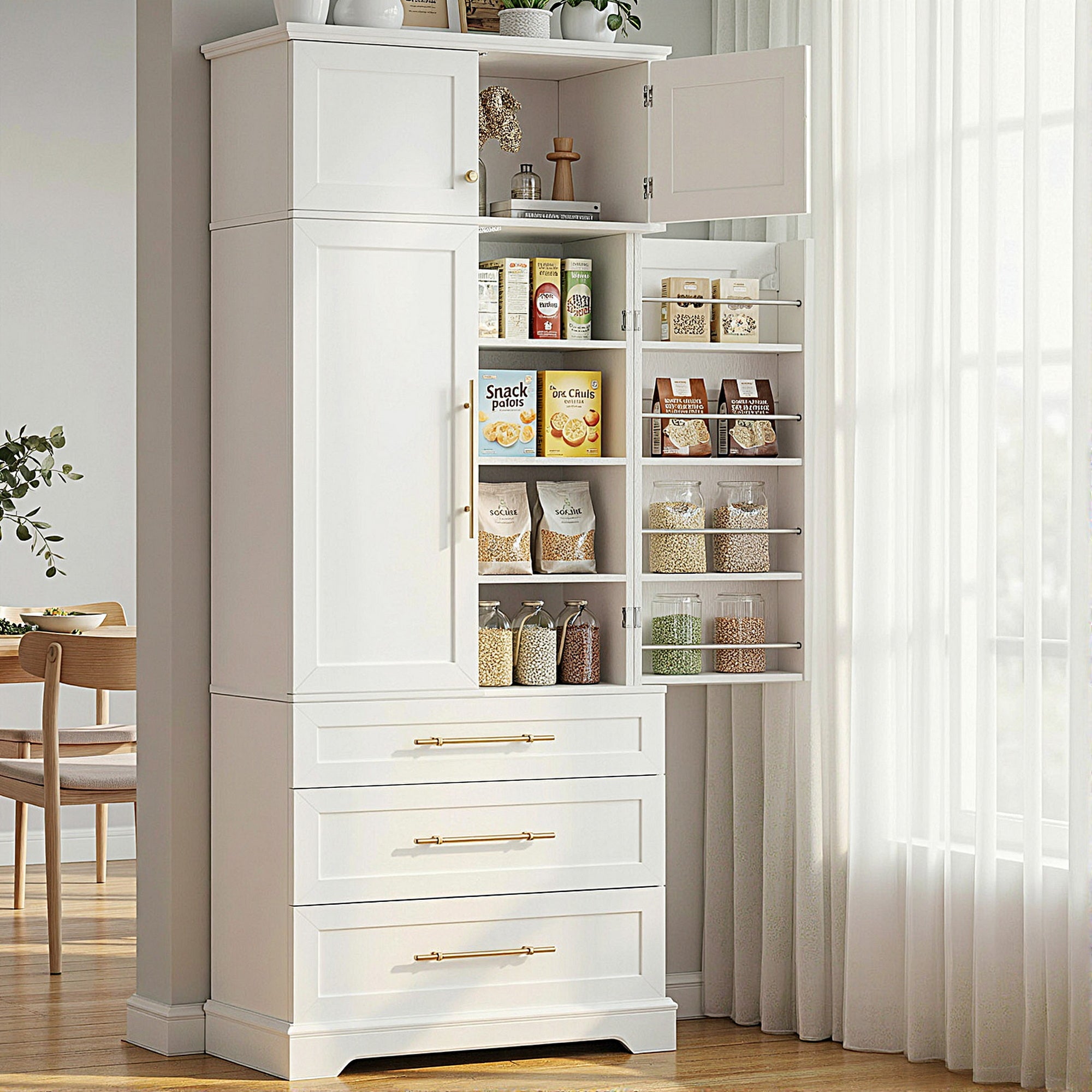 Artiss Buffet Sideboard Cabinet Pantry Kitchen Storage Cupboard Drawers Doors Bedworld