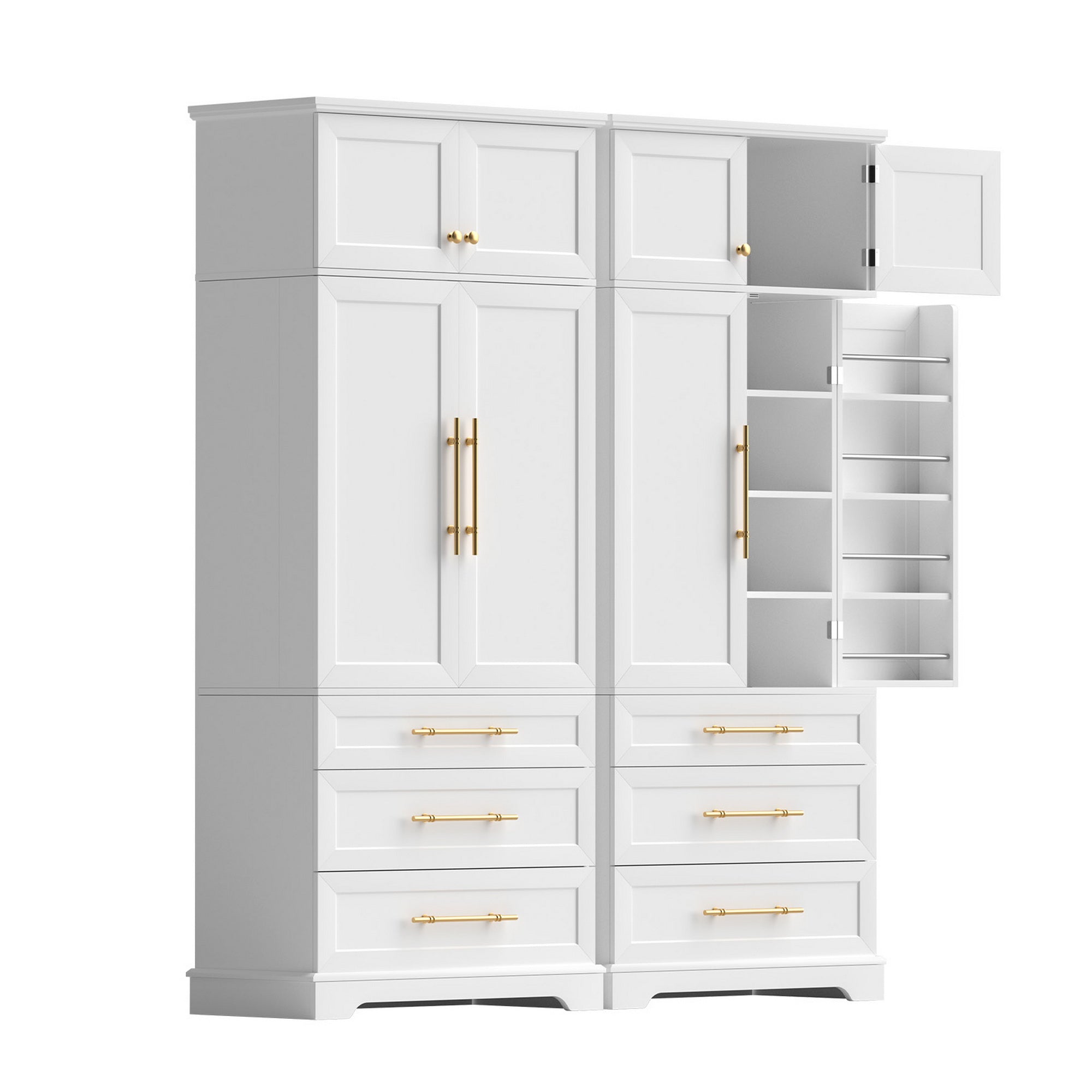 Artiss 2X Buffet Sideboard Cabinet Pantry Kitchen Storage Cupboard Drawers Doors Bedworld