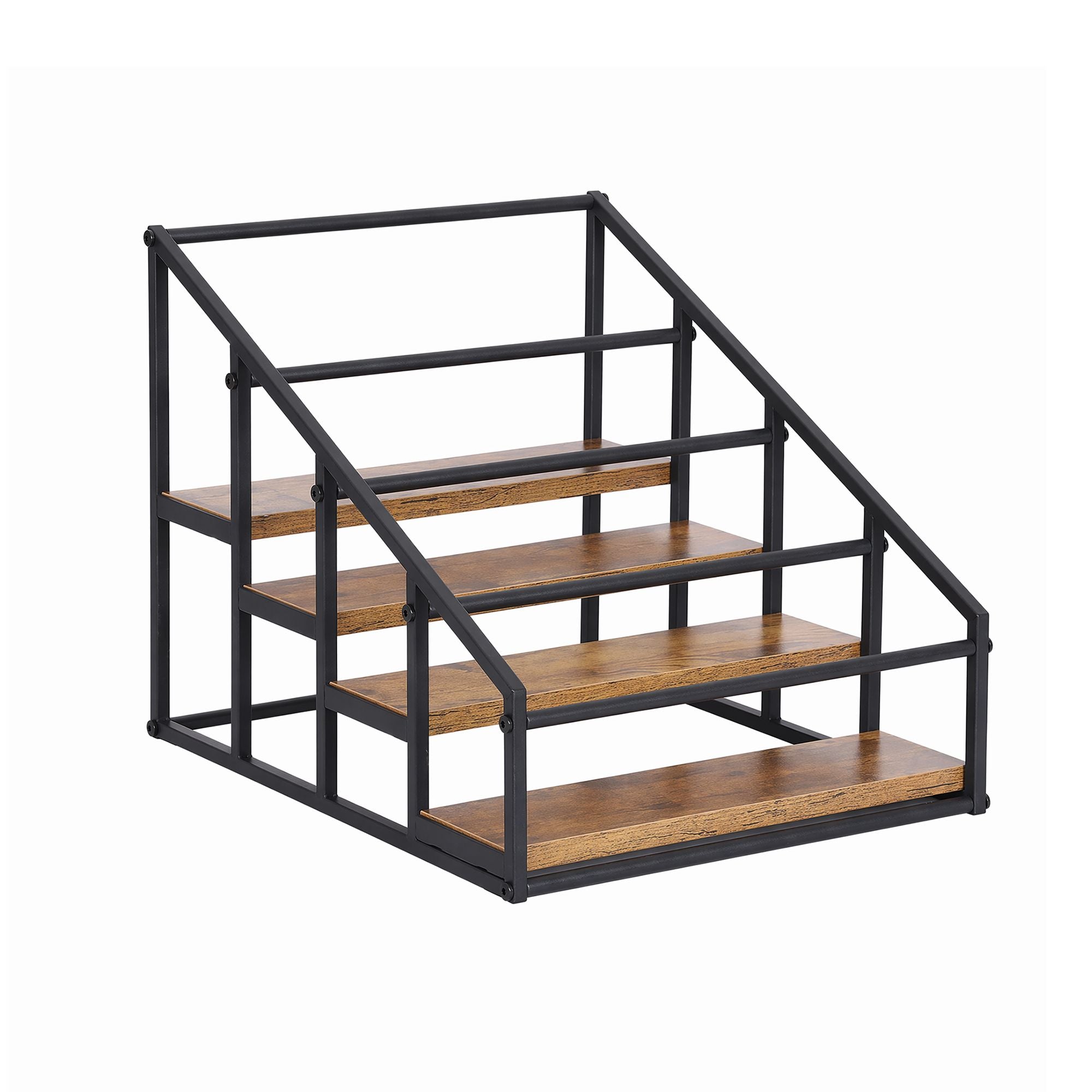 Artiss 4-Tier Wine Rack Tabletop Countertop Wine Bottle Holder 16 Bottles Freestanding Black & Wood Bedworld