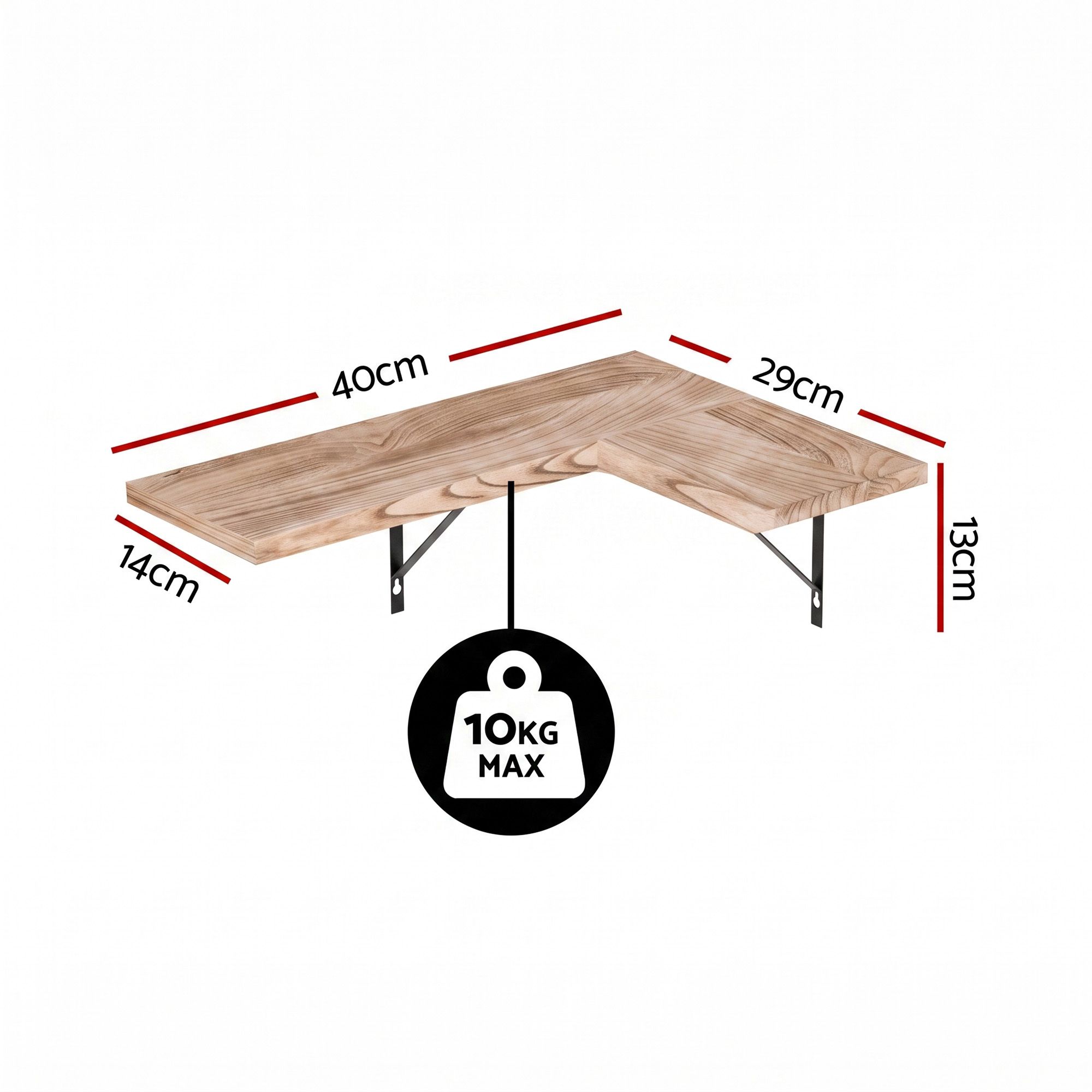 Artiss Floating Wall Shelf Corner Shelves Set of 4 Wood Bedworld