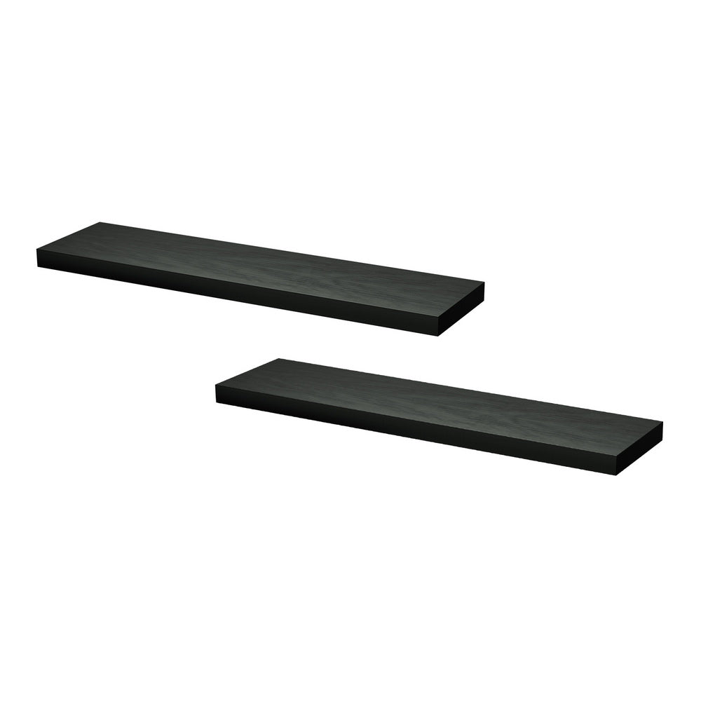 Artiss Floating Wall Shelf Set of 2 Black 90CM Bedworld