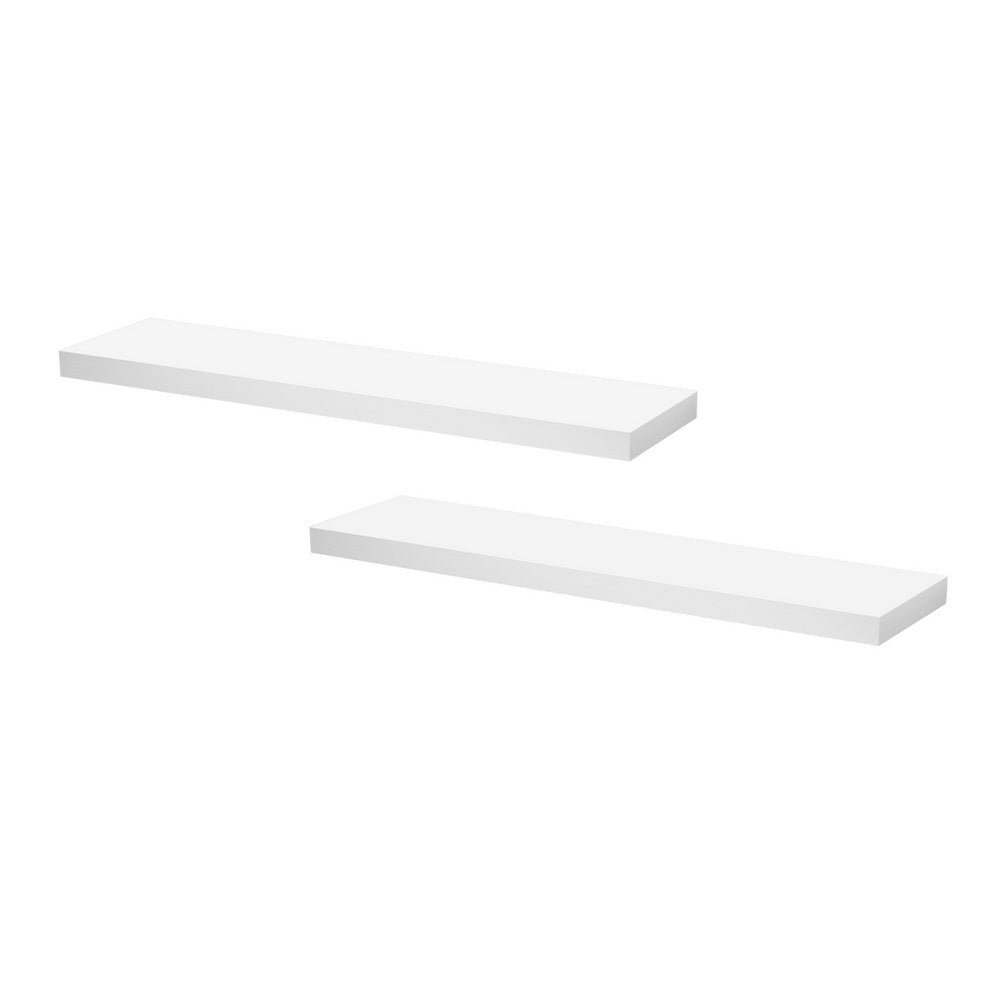 Artiss Floating Wall Shelf Set of 2 White 90CM Bedworld
