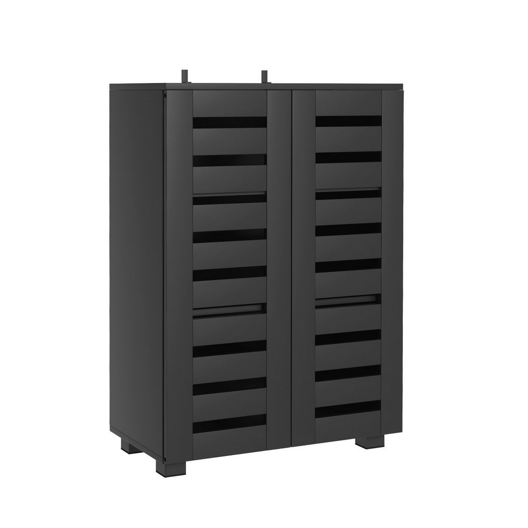 Artiss Shoe Rack Storage Cabinet 20 Pairs 5-tier Black Alster Bedworld