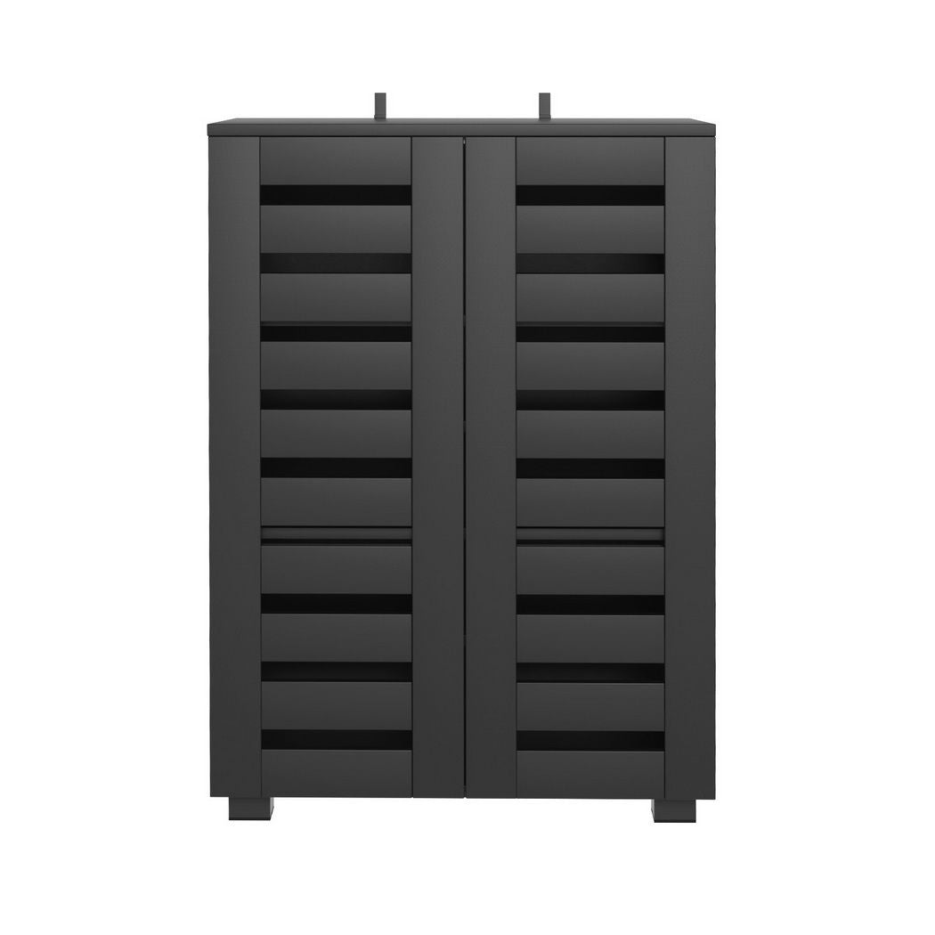 Artiss Shoe Rack Storage Cabinet 20 Pairs 5-tier Black Alster Bedworld
