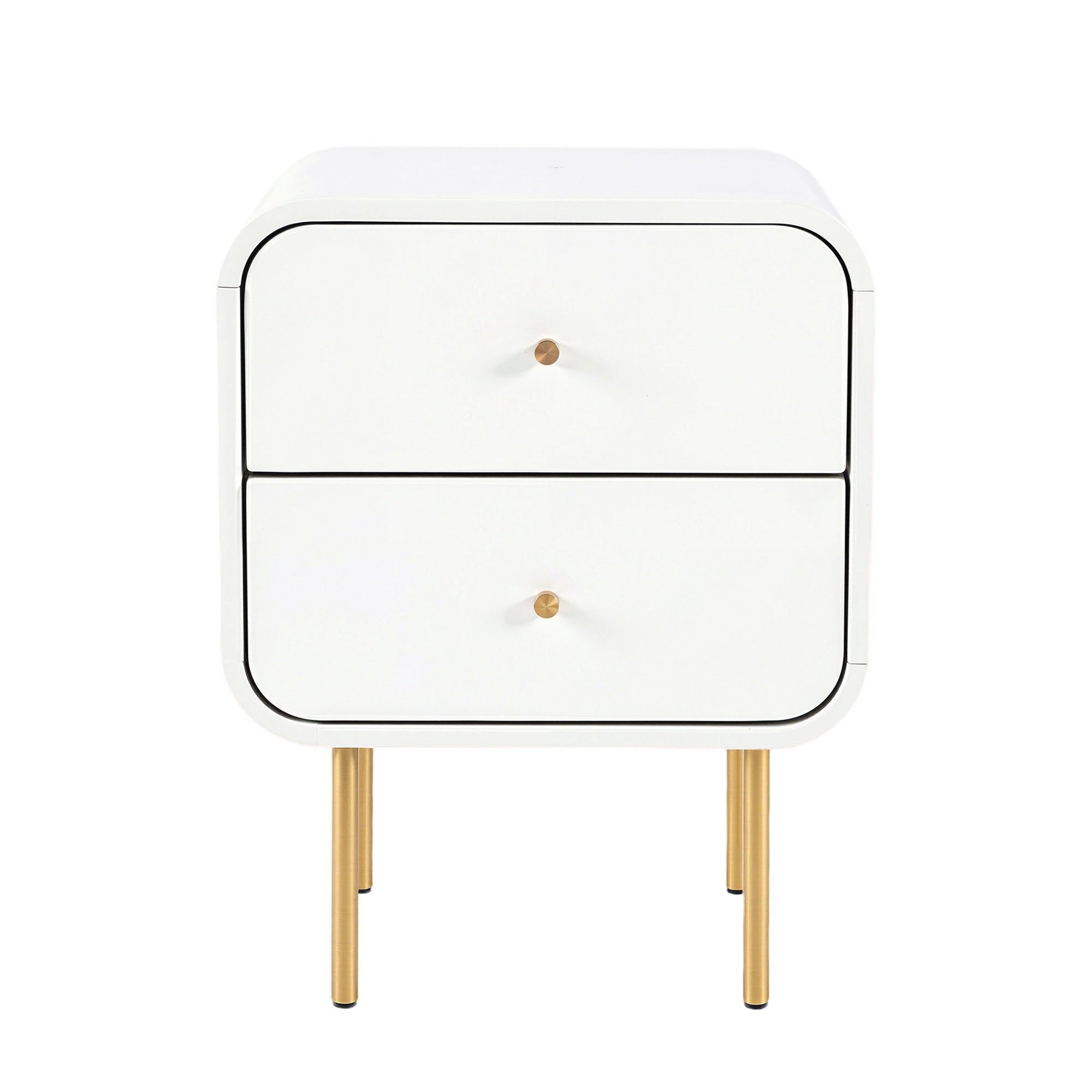 Artiss Bedside Table 2 Drawers Side End Table Nightstand White Bedworld