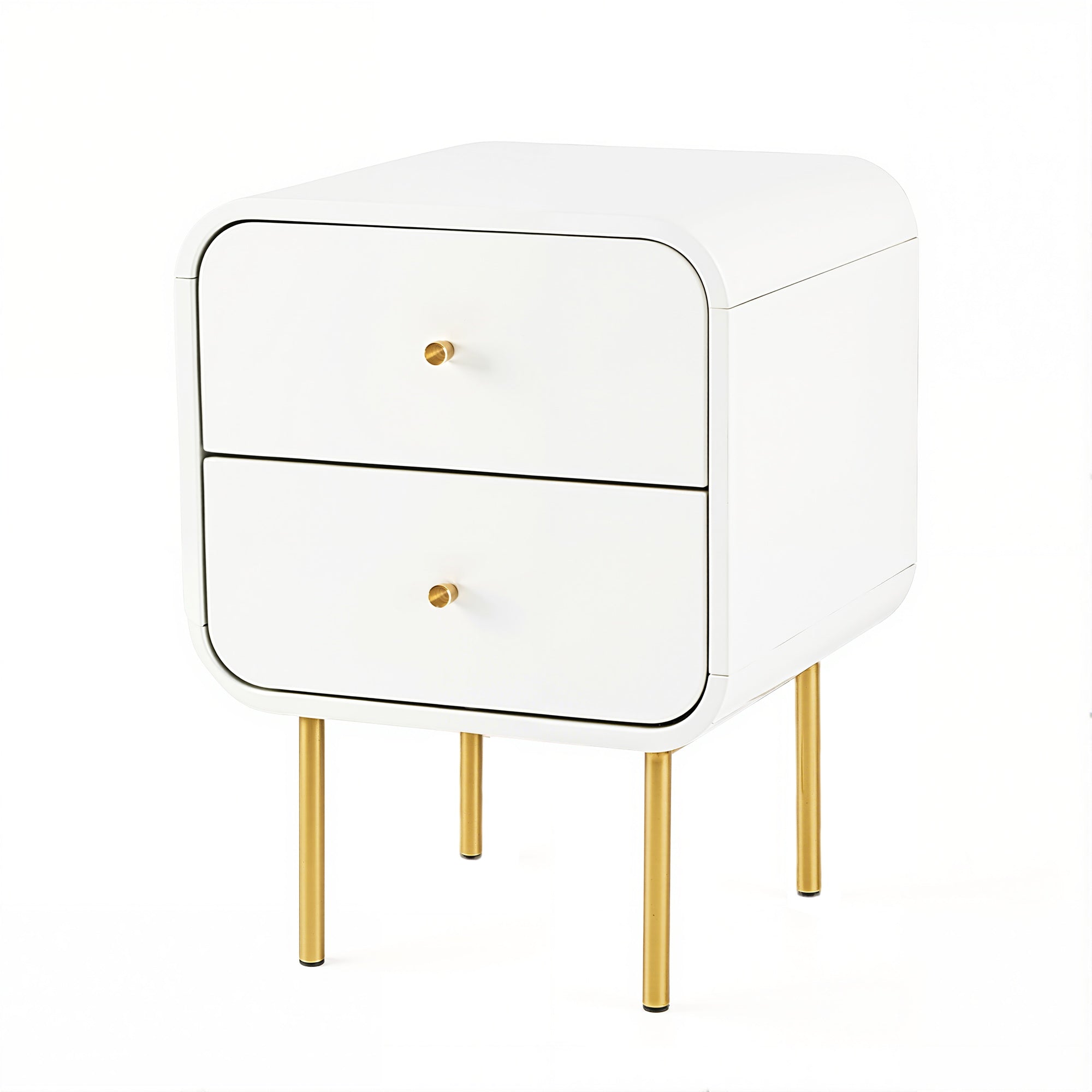 Artiss Bedside Table 2 Drawers Side End Table Nightstand White Bedworld