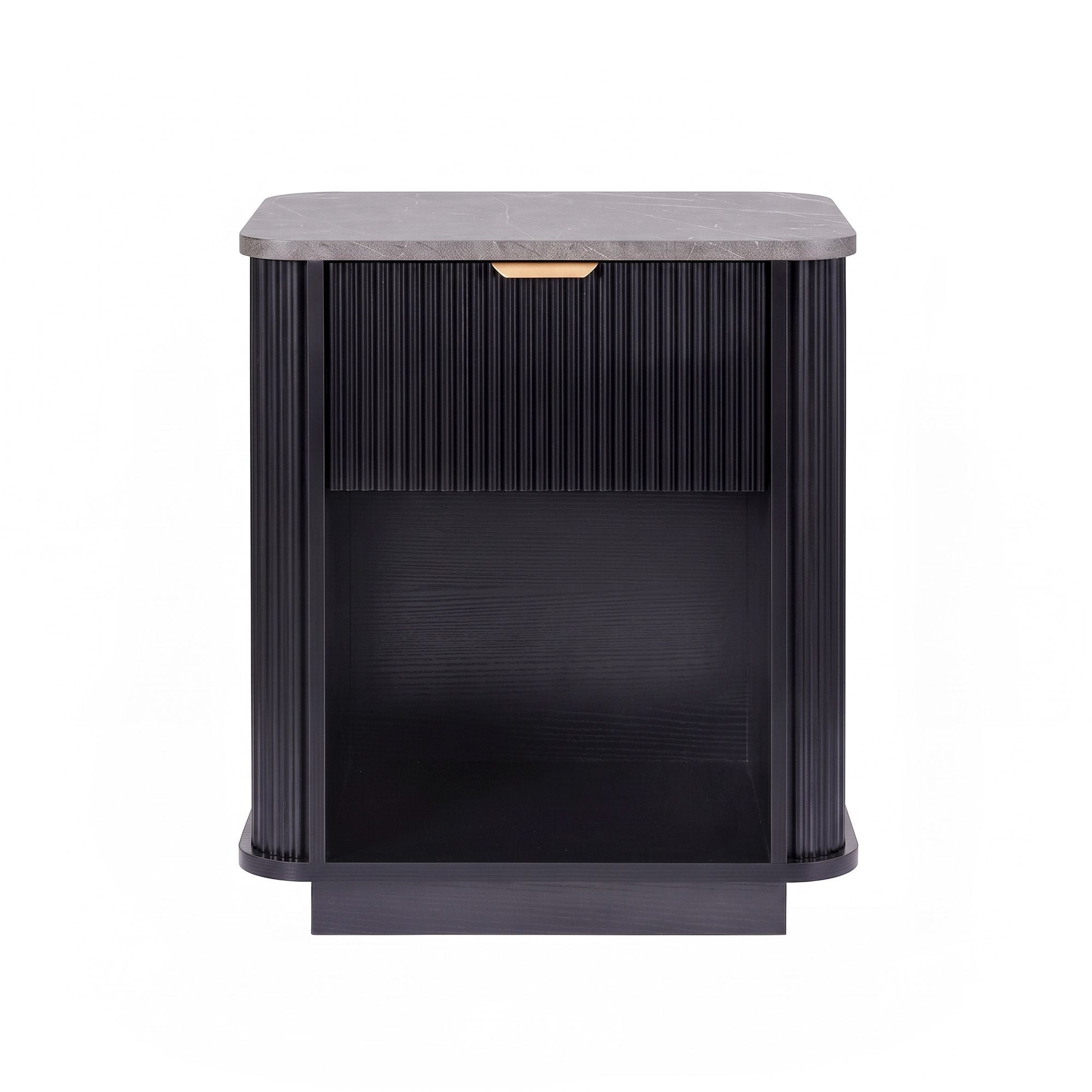 Artiss Bedside Table with 1 Drawer Side Table Black Nightstand Bedworld