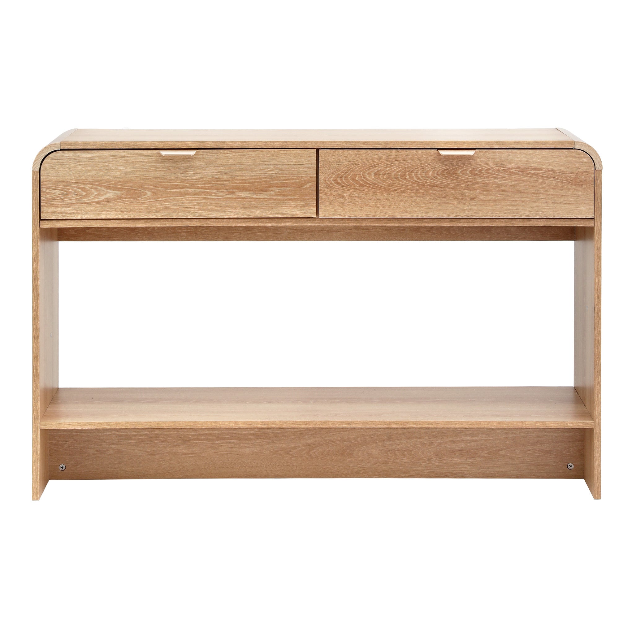Artiss Console Table Hallway Entryway Storage Drawer Shelf Curved Edge 120CM Pine Bedworld