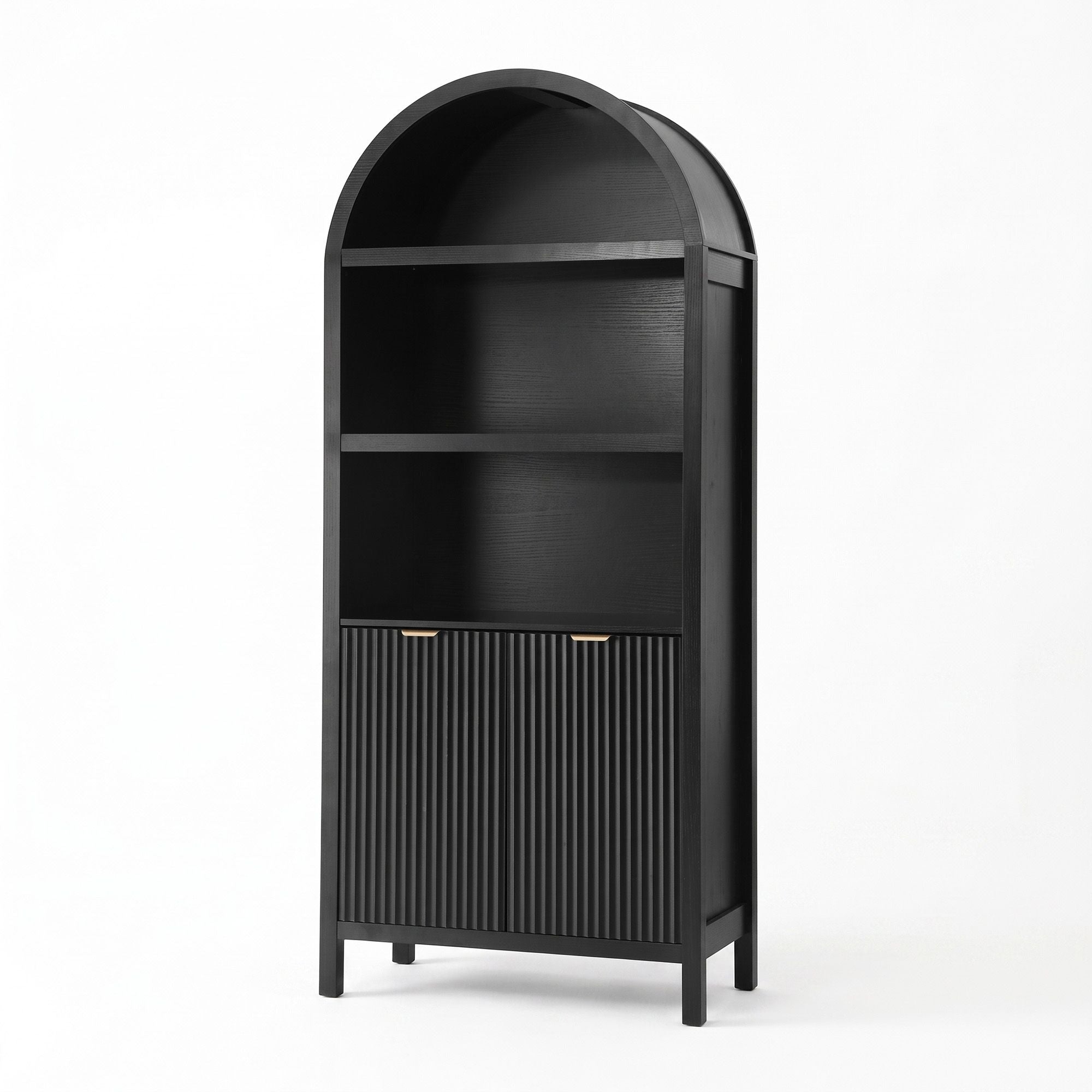 Artiss Buffet Sideboard Cabinet Pantry 180CM Arched Storage Bookshelf Black Bedworld
