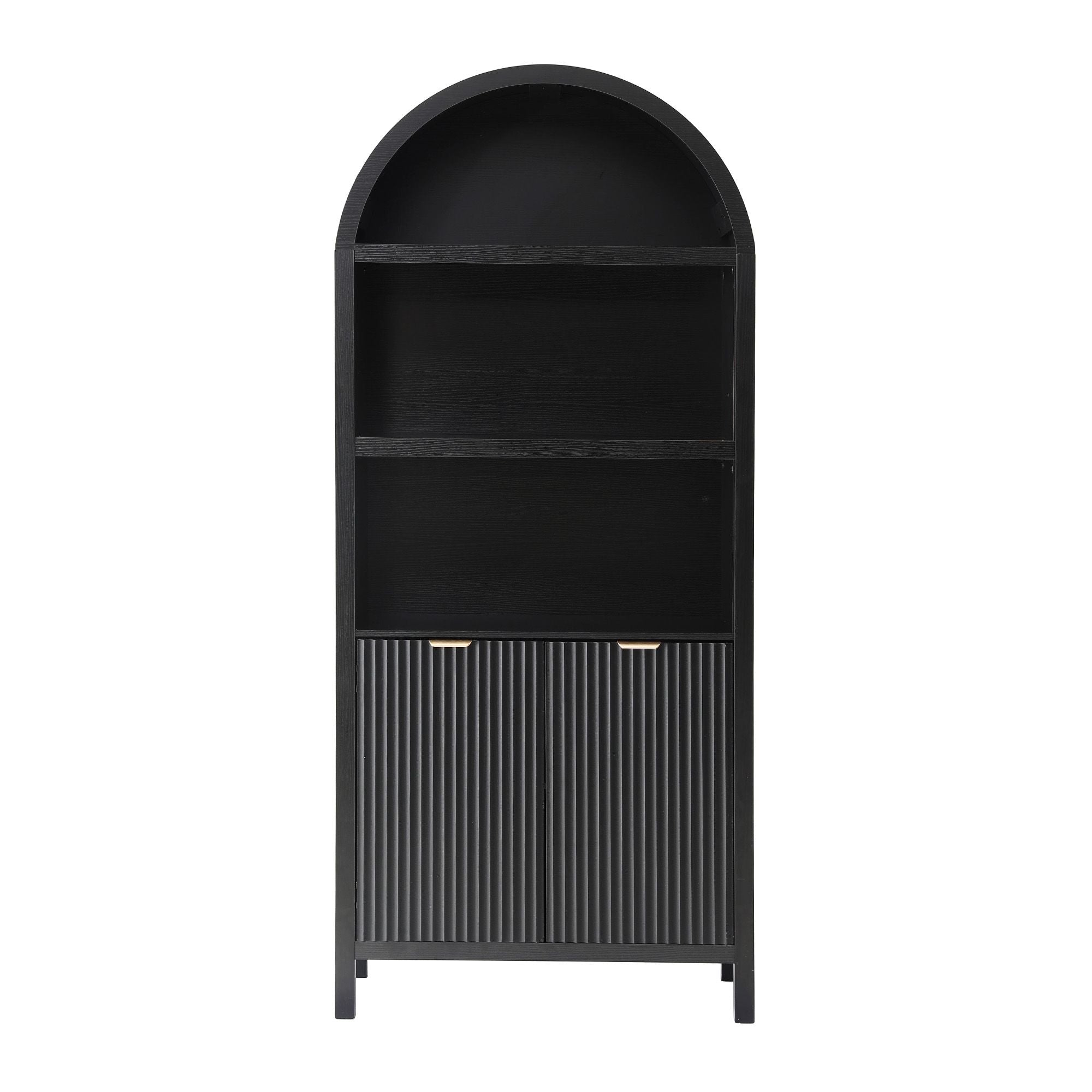 Artiss Buffet Sideboard Cabinet Pantry 180CM Arched Storage Bookshelf Black Bedworld