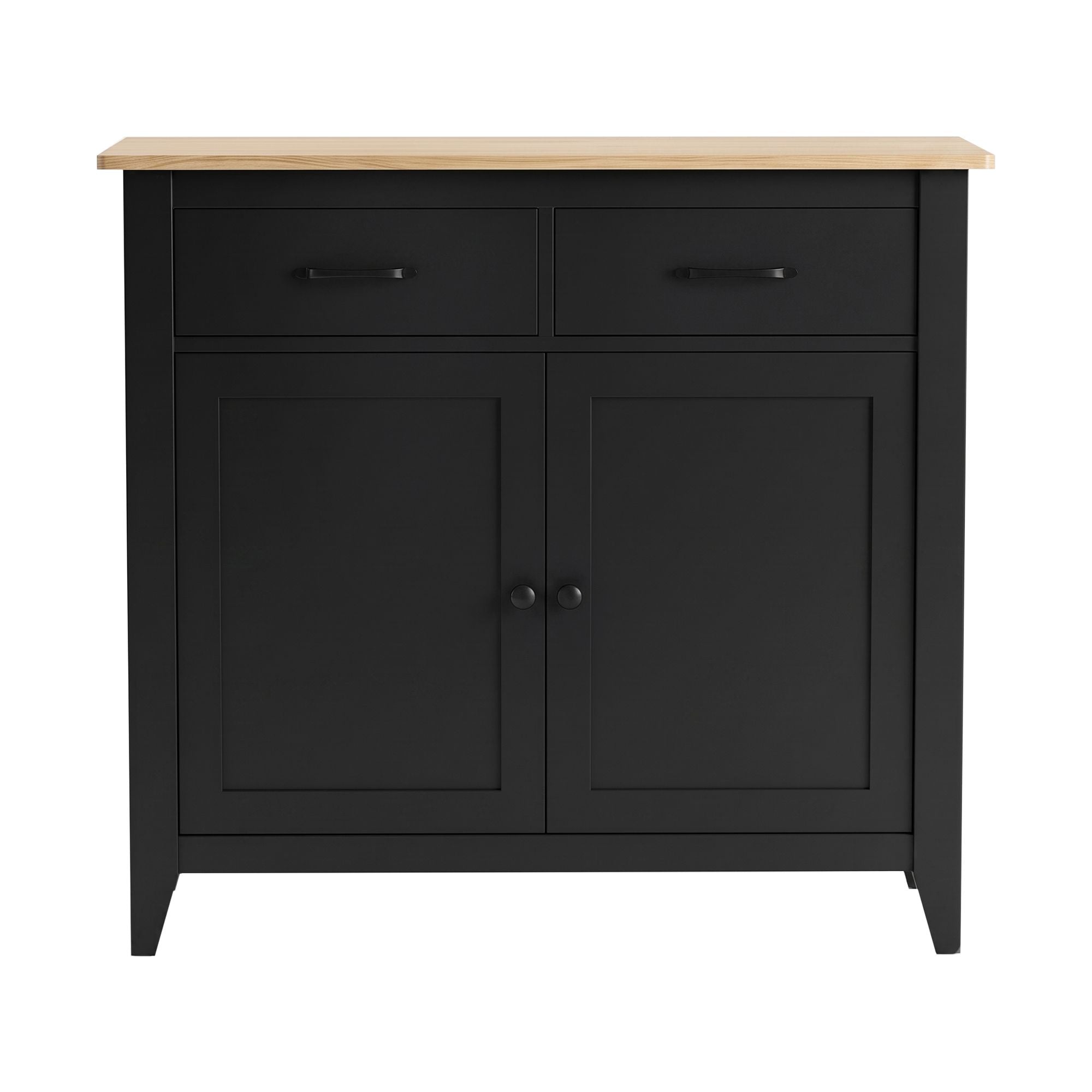 Artiss Buffet Sideboard Cabinet Kitchen Storage Cupboard Pantry 2 Drawers Black Bedworld