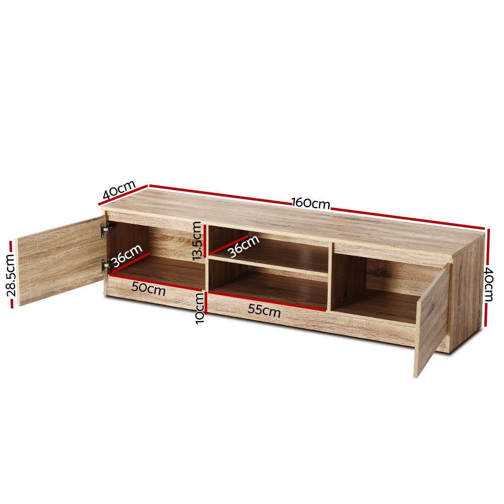 TV cabinet size diagram: 160cm wide, 40cm deep, 47cm height, open shelving section.