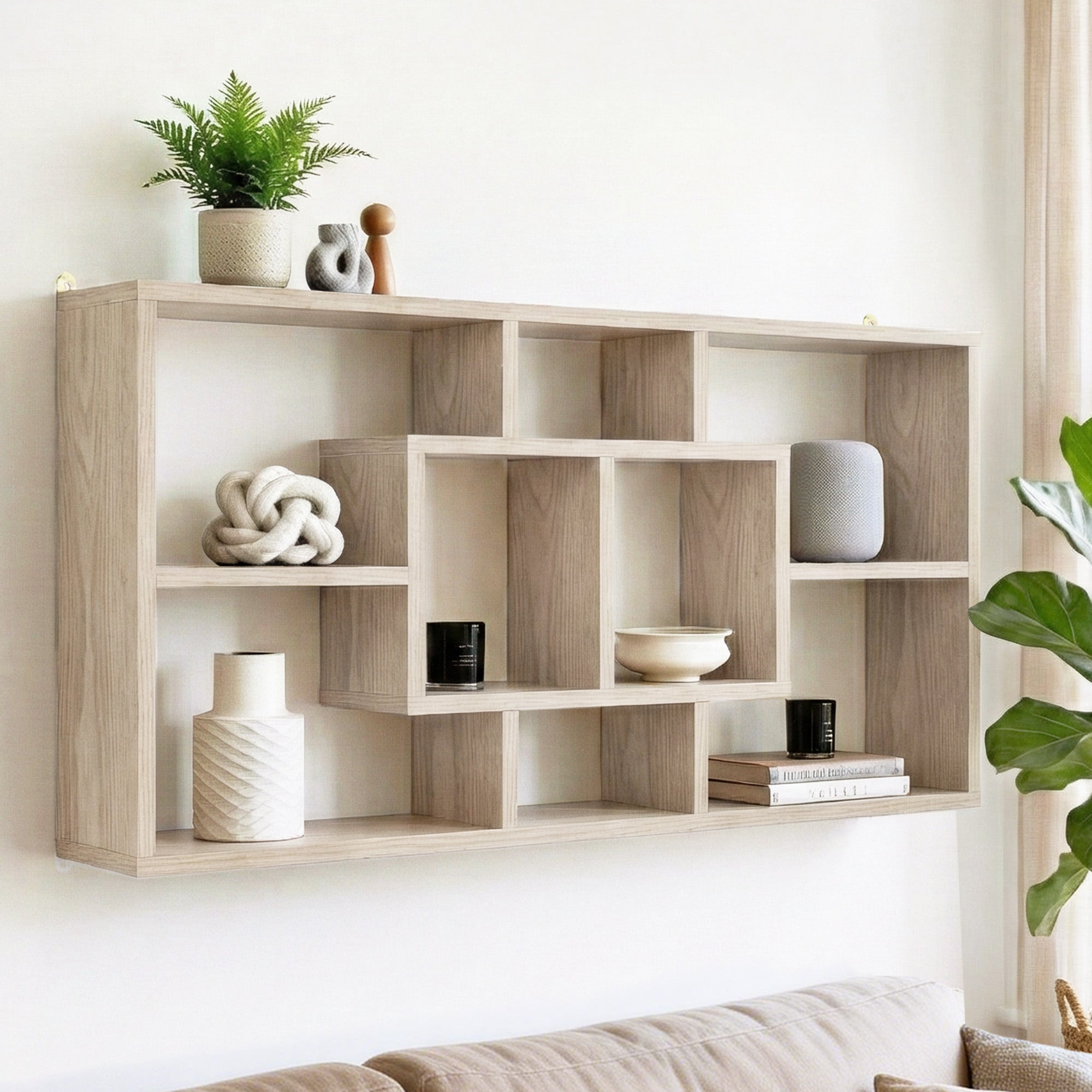 Artiss Floating Wall Shelves Bookshelf Wood Bedworld