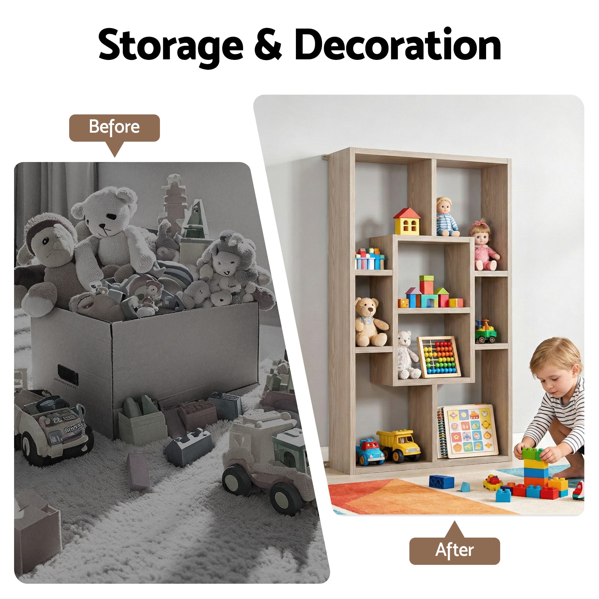 Artiss Floating Wall Shelves Bookshelf Wood Bedworld
