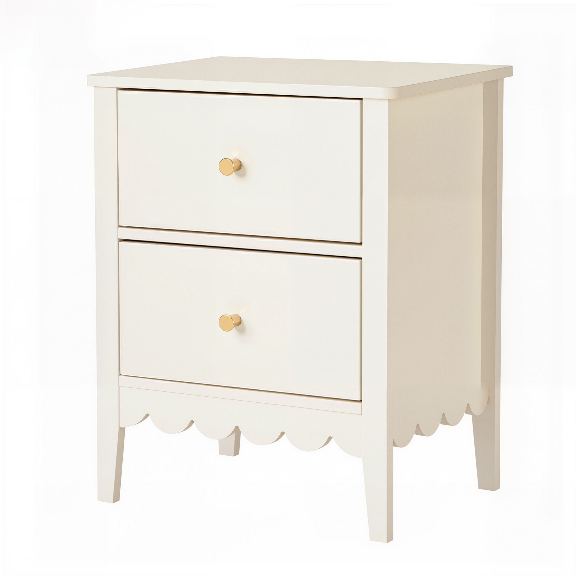 Artiss Bedside Table 2 Drawers Bedroom Storage Nightstand Beige Bedworld