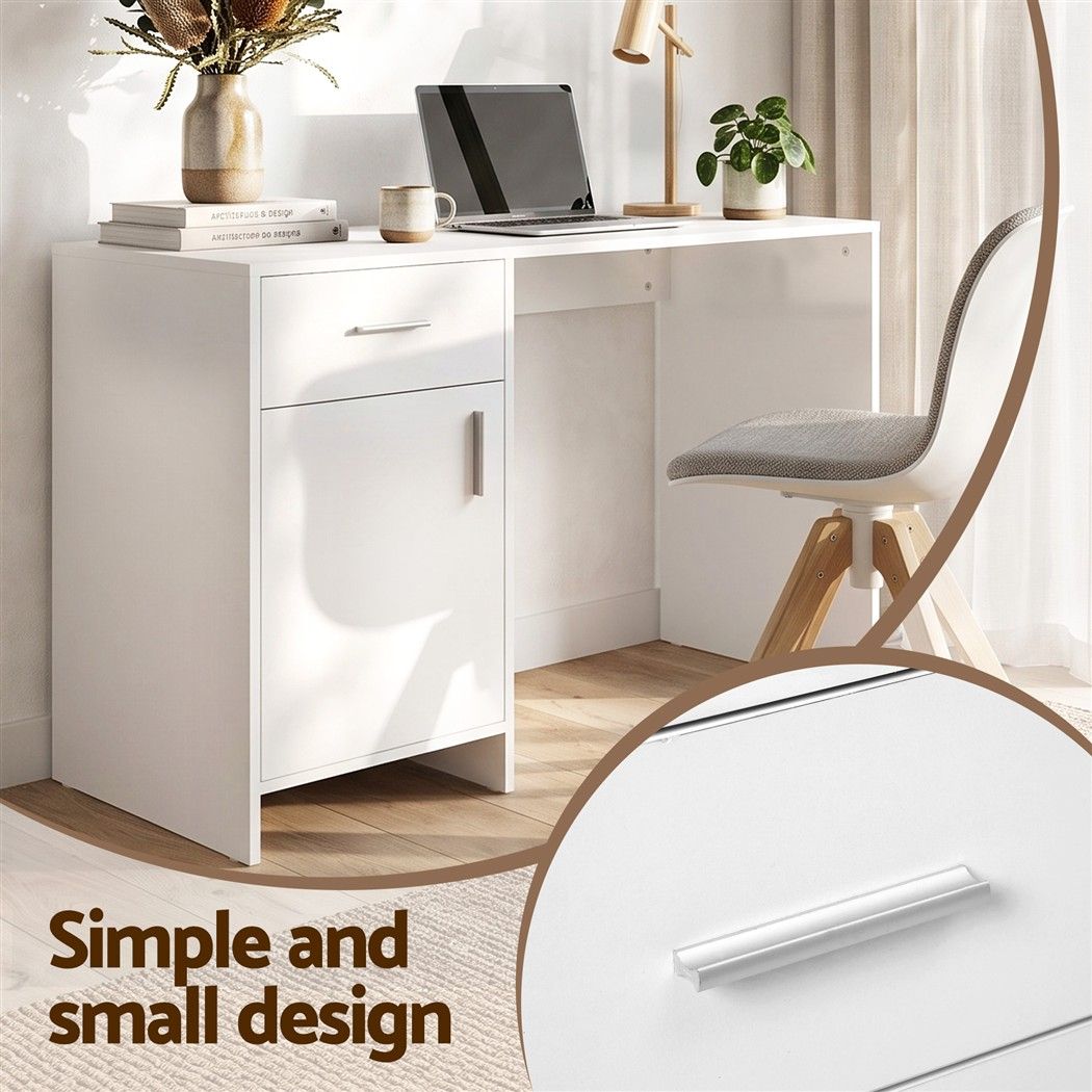 Artiss Computer Desk Drawer Cabinet White 100CM Bedworld