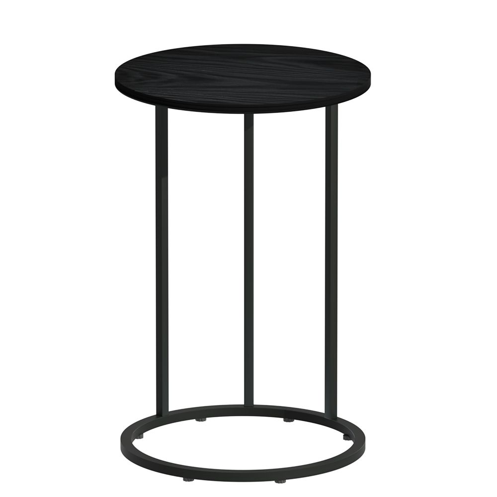 Artiss Coffee Table Side Table Round Black Martha Bedworld