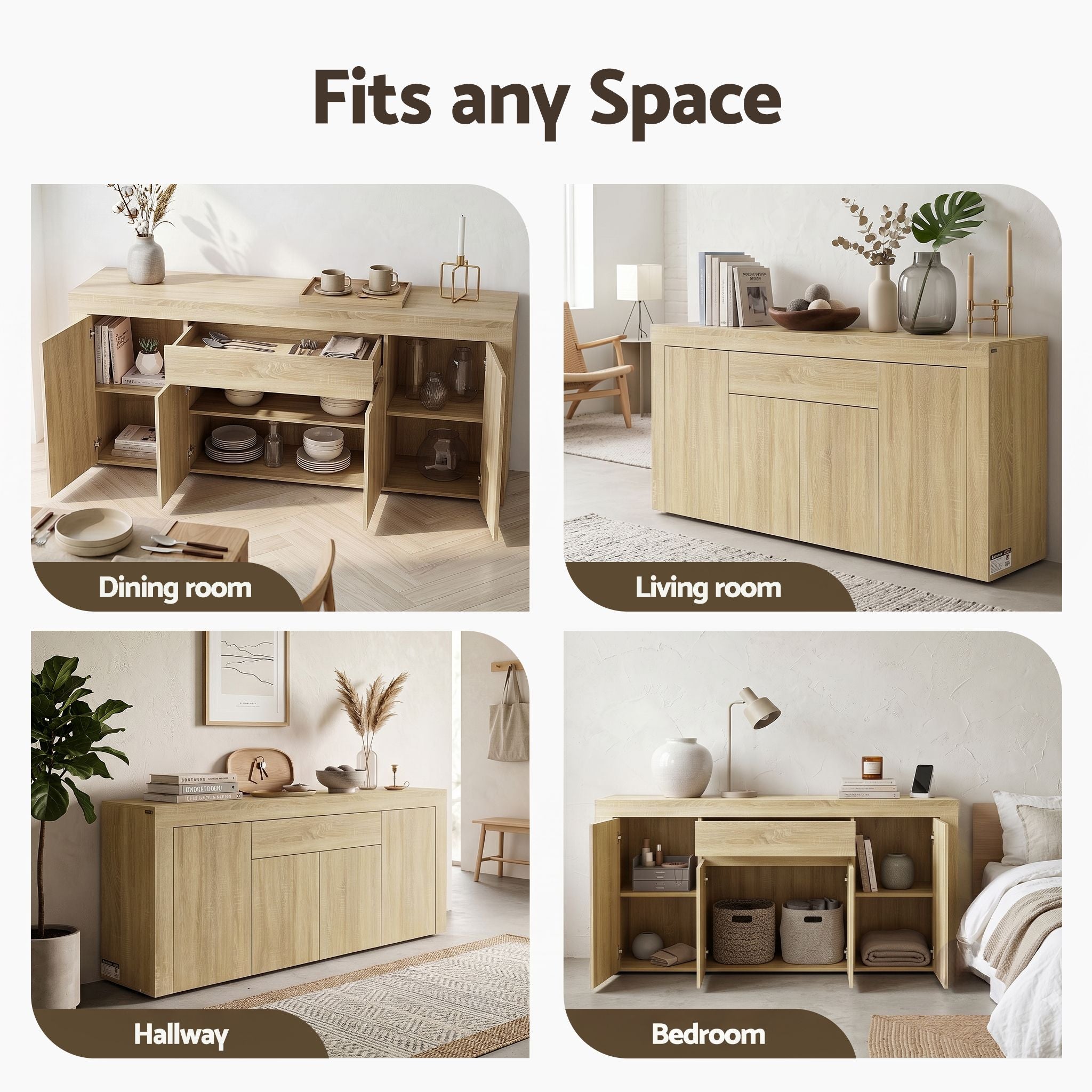 Artiss Buffet Sideboard - DANA Oak Bedworld