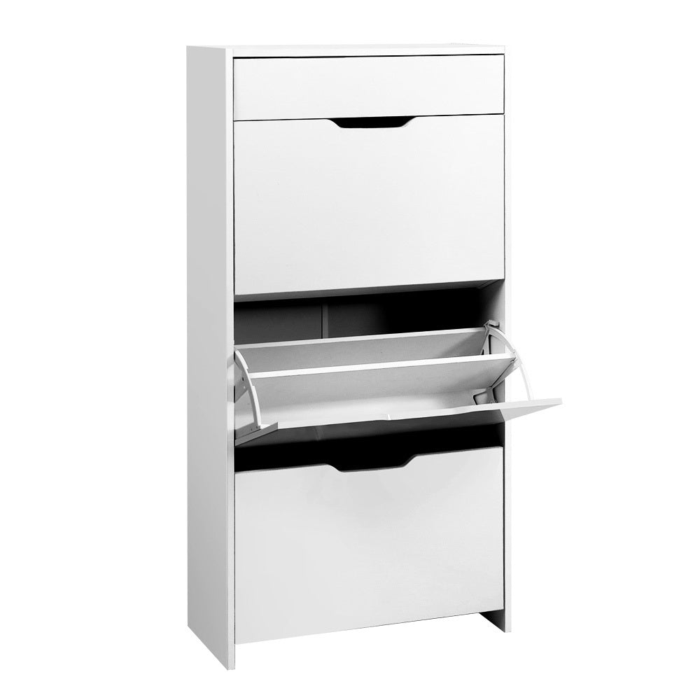 Artiss Shoe Rack Cabinet 24 Pairs White Luna Bedworld