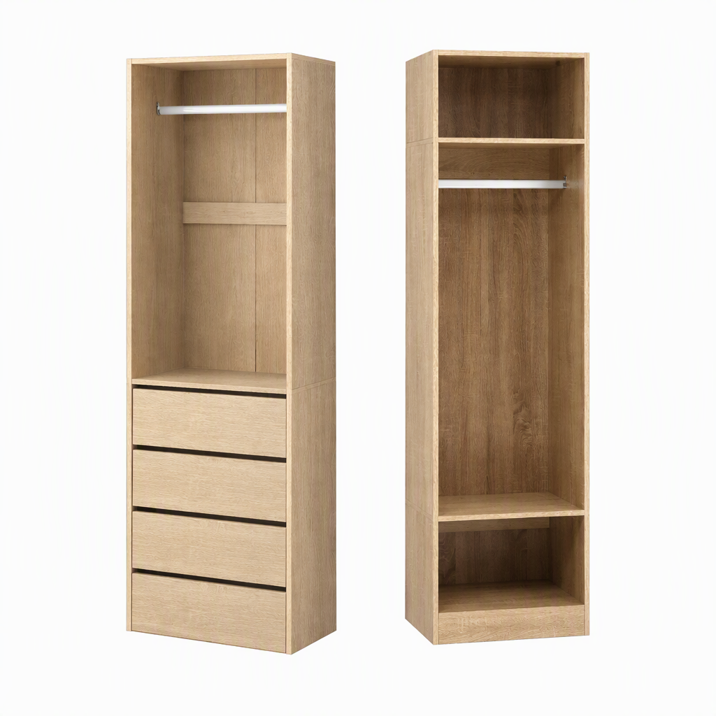 Artiss 2X Wardrobe Clothes Closet Storage Organiser Armoire Pine Bedworld