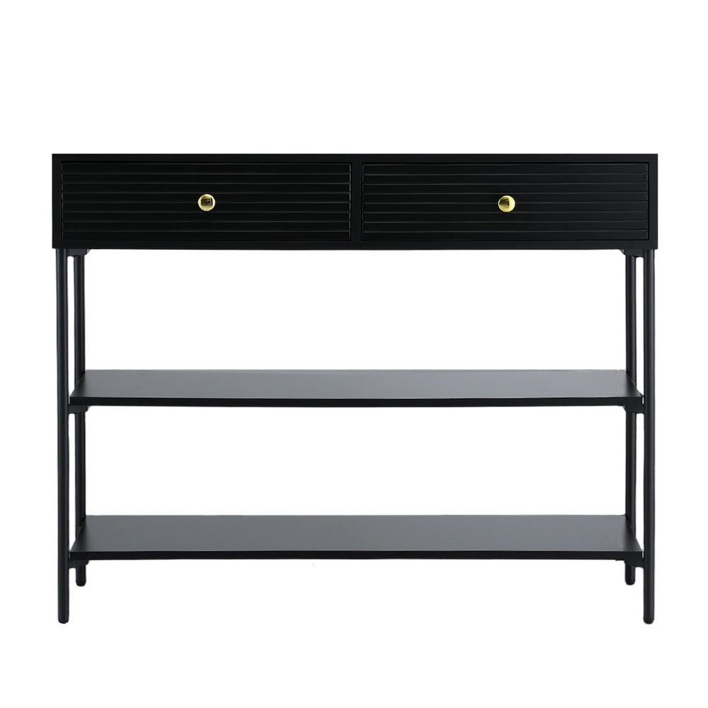 Artiss Console Table 3-Tier Black