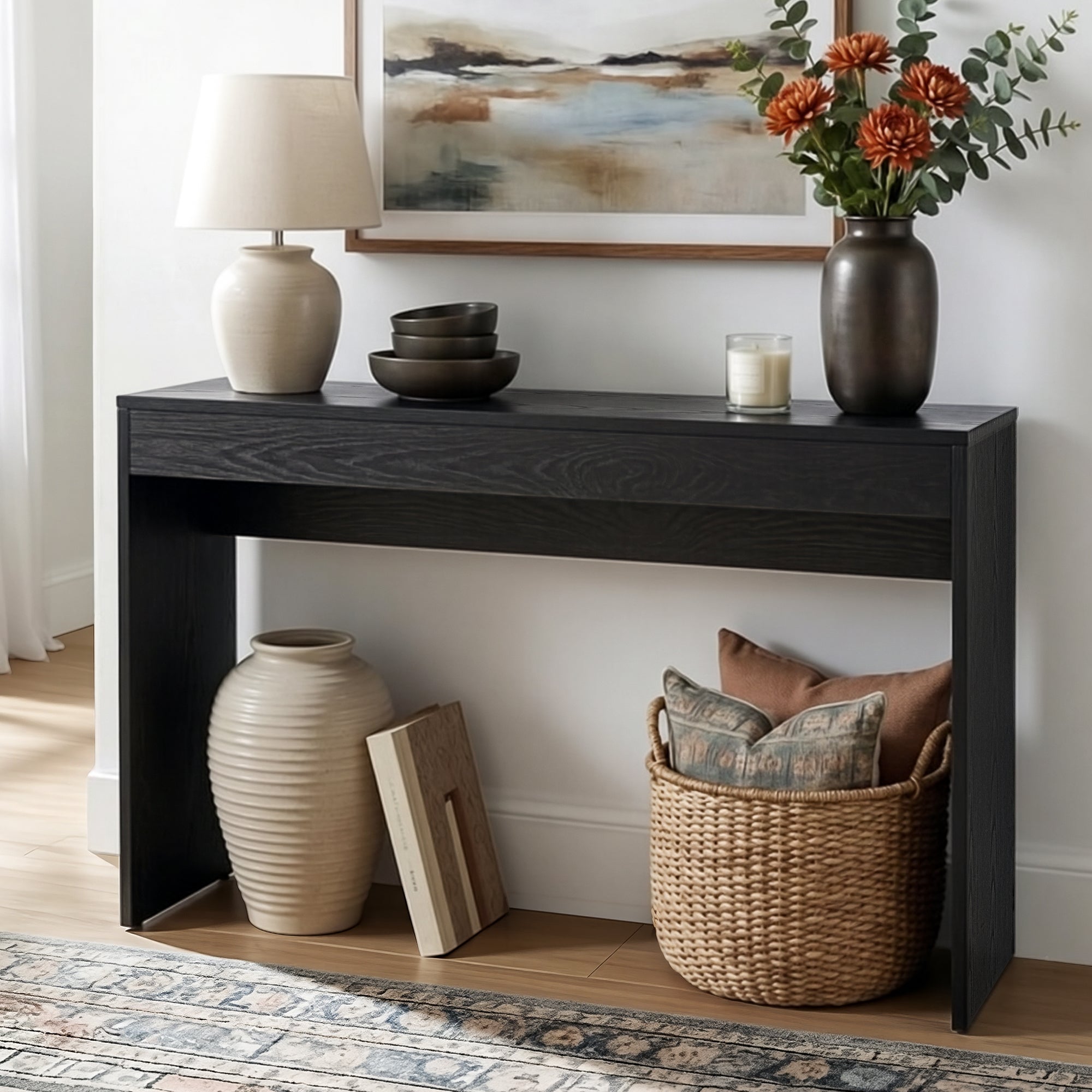 Artiss Console Table Hallway Sofa Entryway Entrance 120CM Black Bedworld