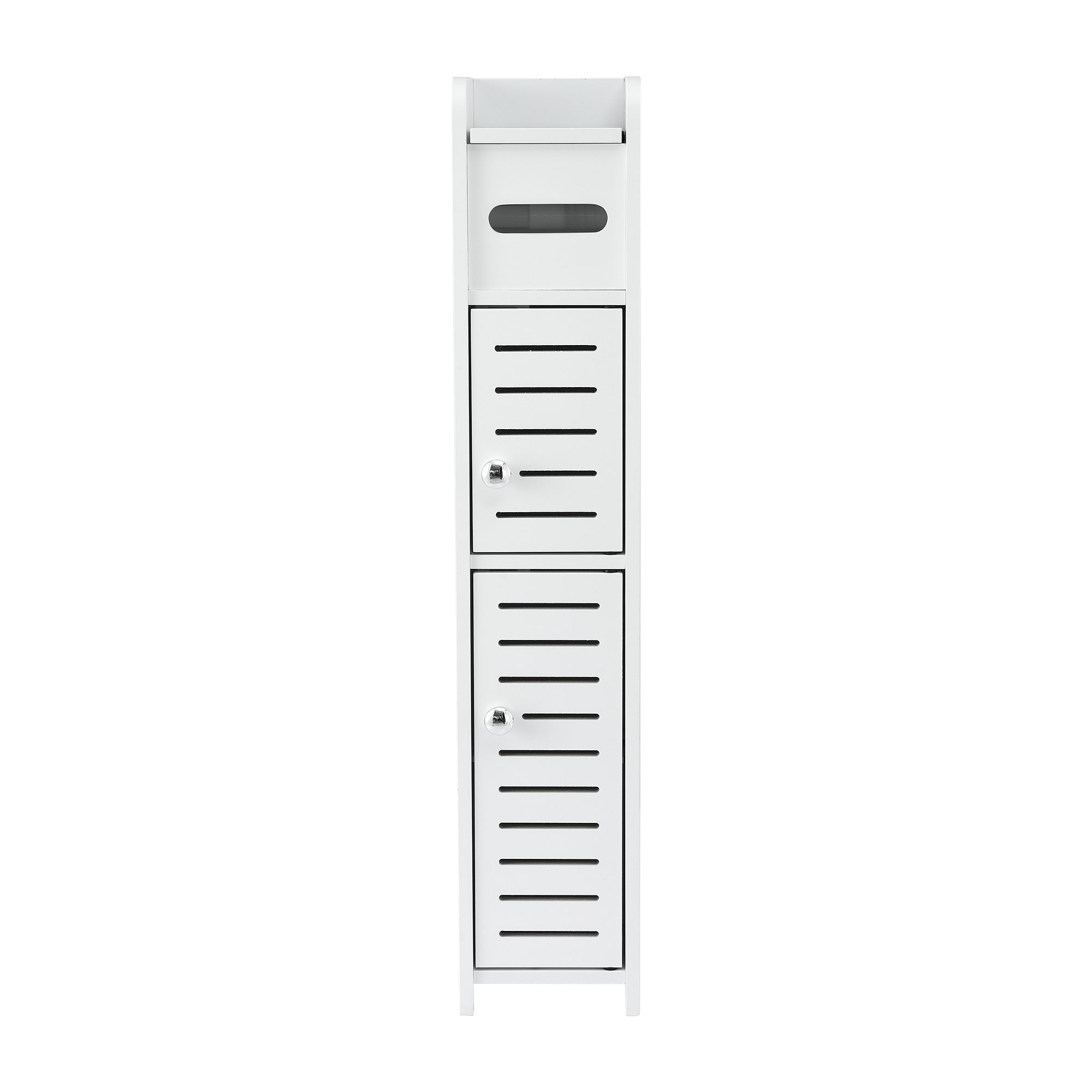 Artiss Bathroom Storage Cabinet 3-Tier Slim Toilet Paper Holder Organizer White Bedworld
