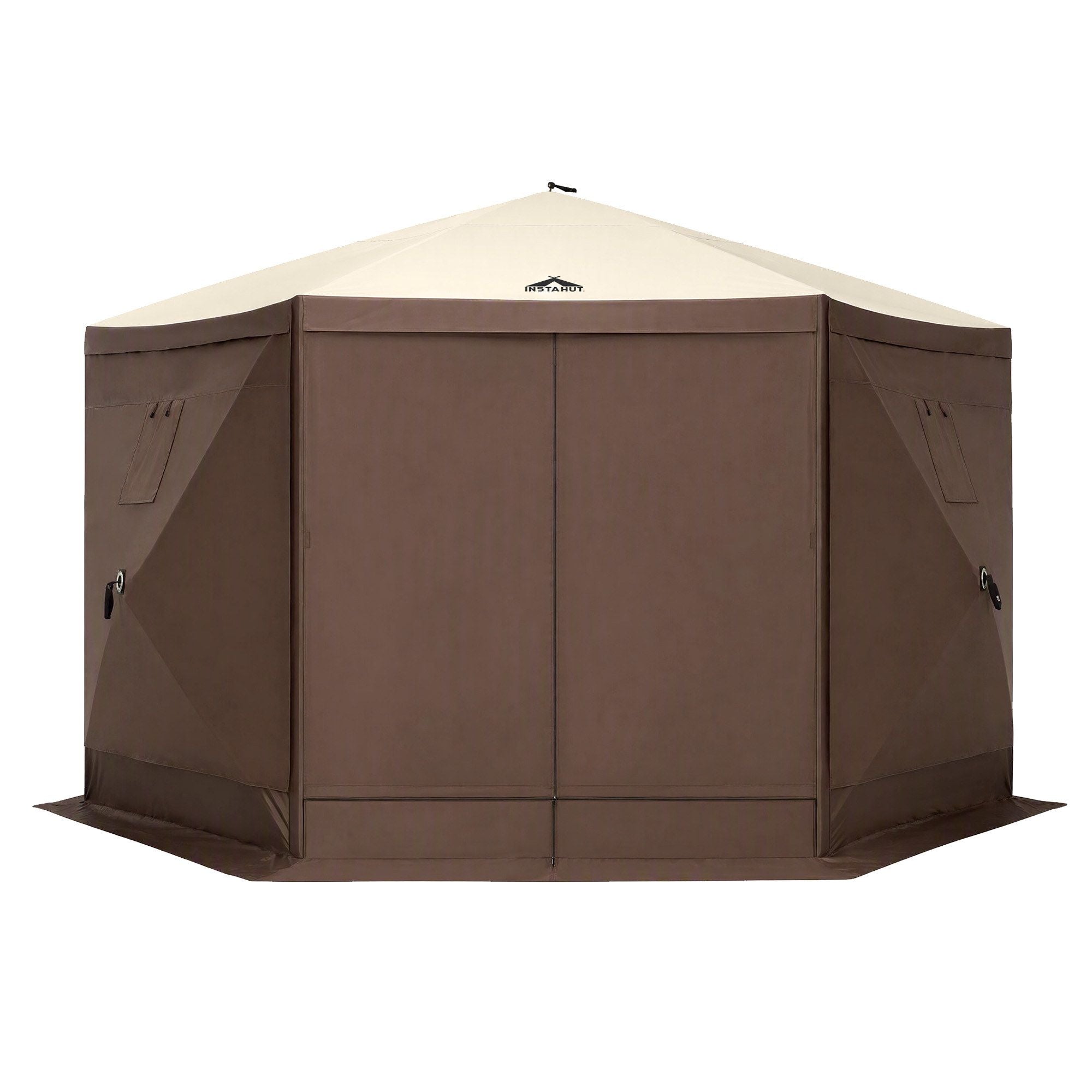 Instahut Gazebo Pop Up Tent 3.6x3.6m Outdoor Marquee Camping Screen w/Curtain Net Bedworld