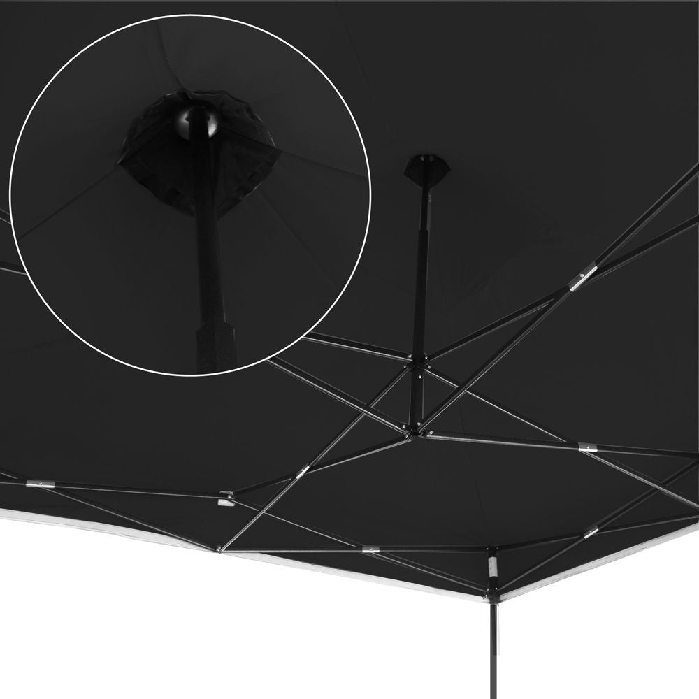 Instahut Gazebo 3x3 Pop Up Marquee Folding Tent Wedding Gazebos Camping Outdoor Shade Canopy Black Bedworld